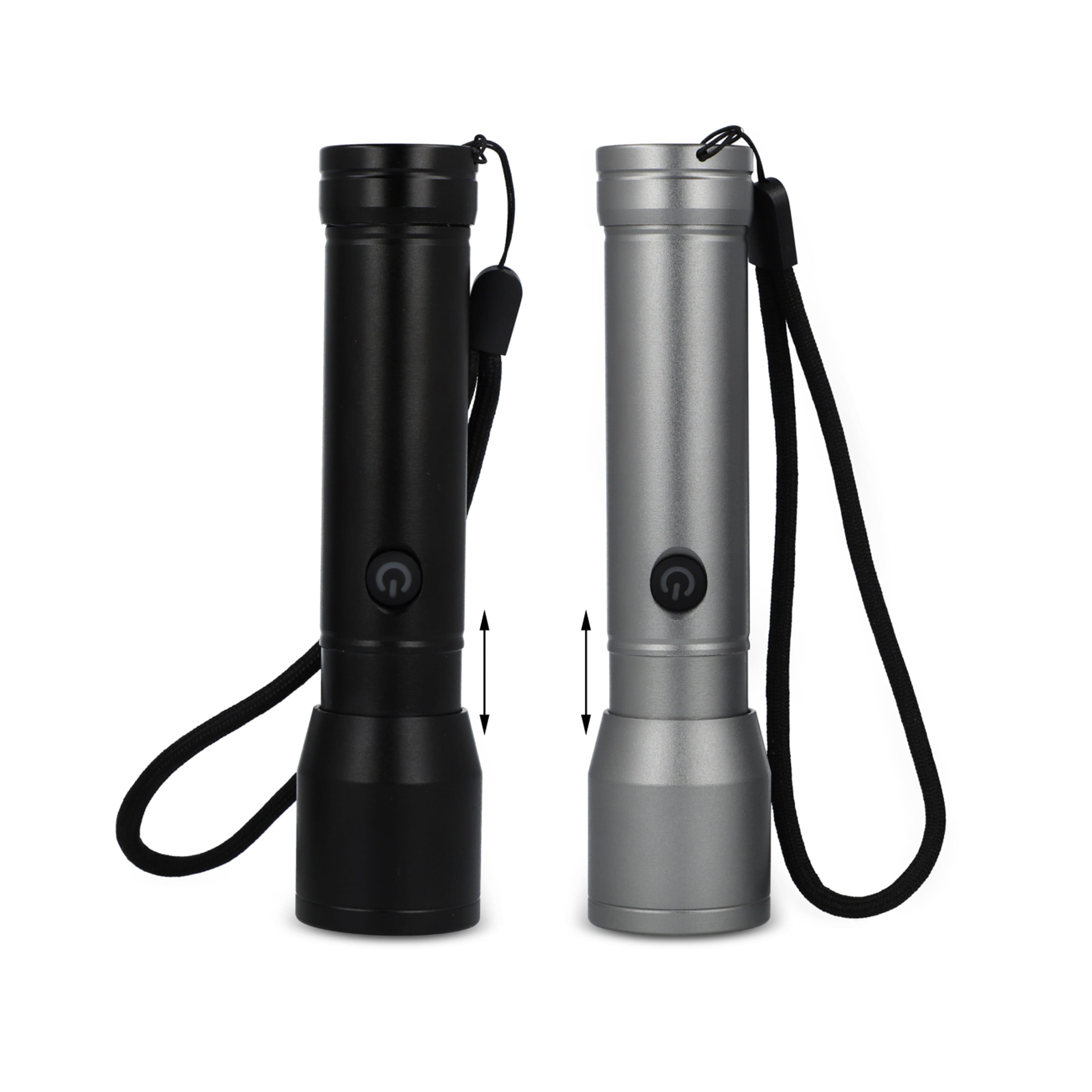 Wiederaufladbare Taschenlampe aus recyceltem Aluminium IPX4
