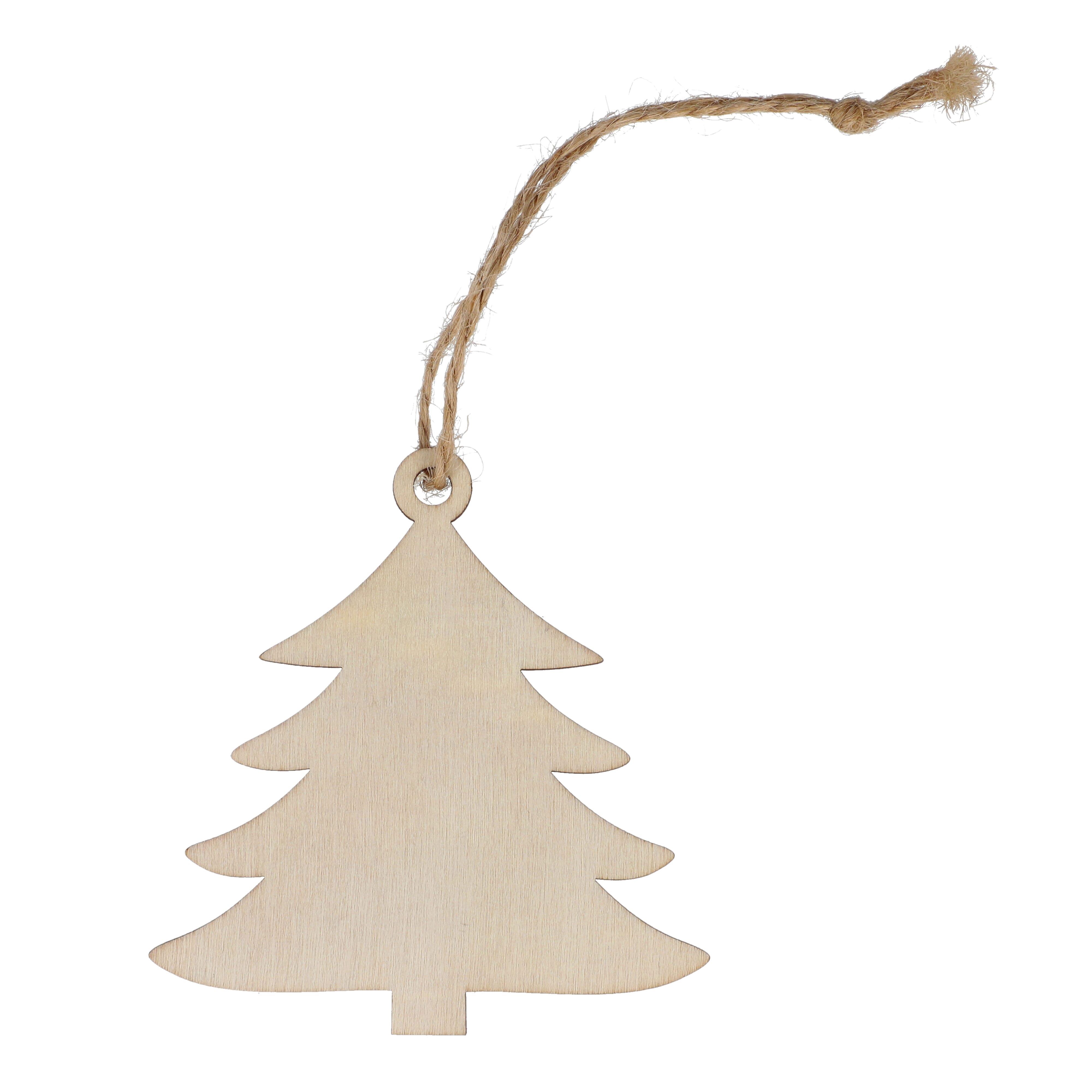 Baumförmiges Weihnachtsornament aus Holz