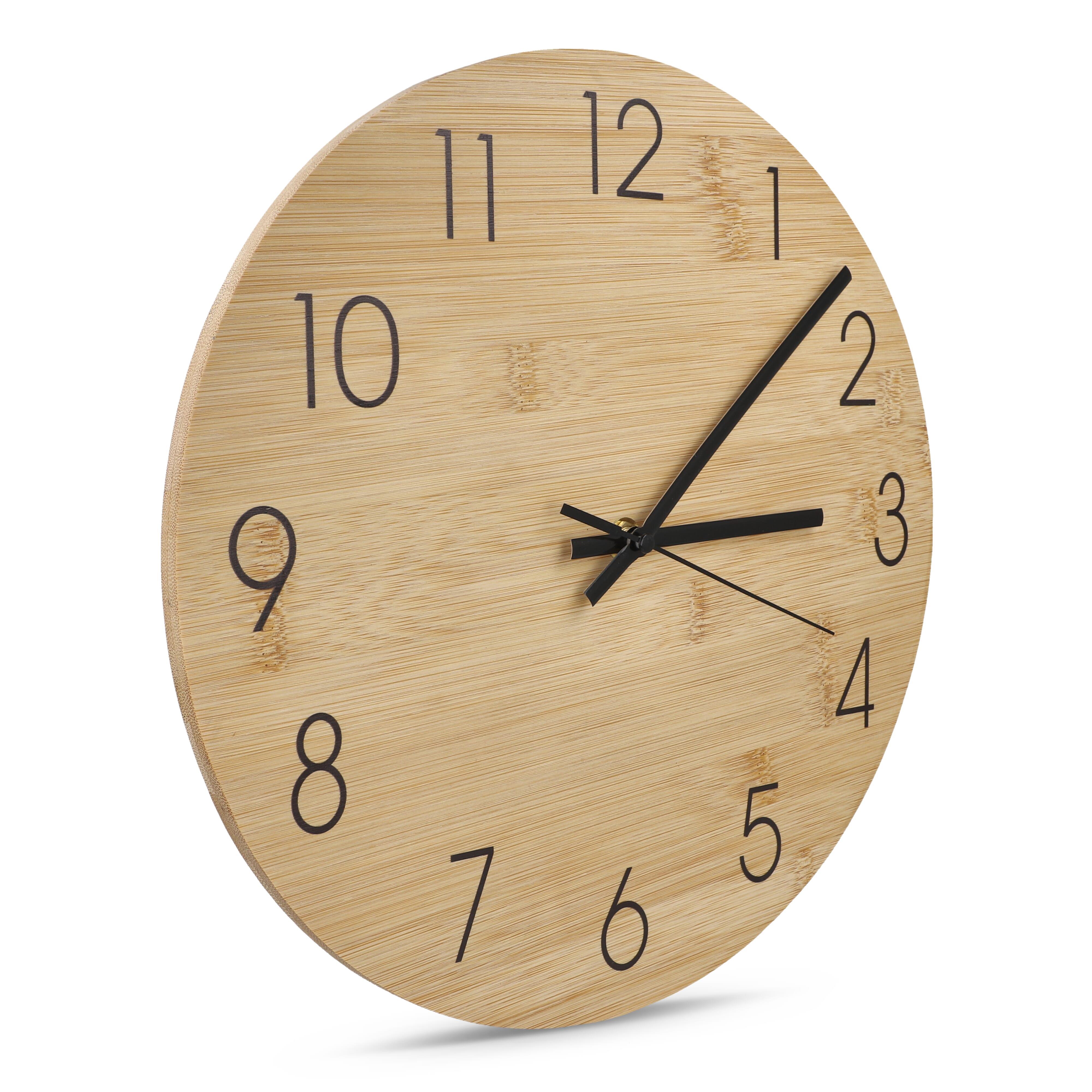 Wanduhr Bambus