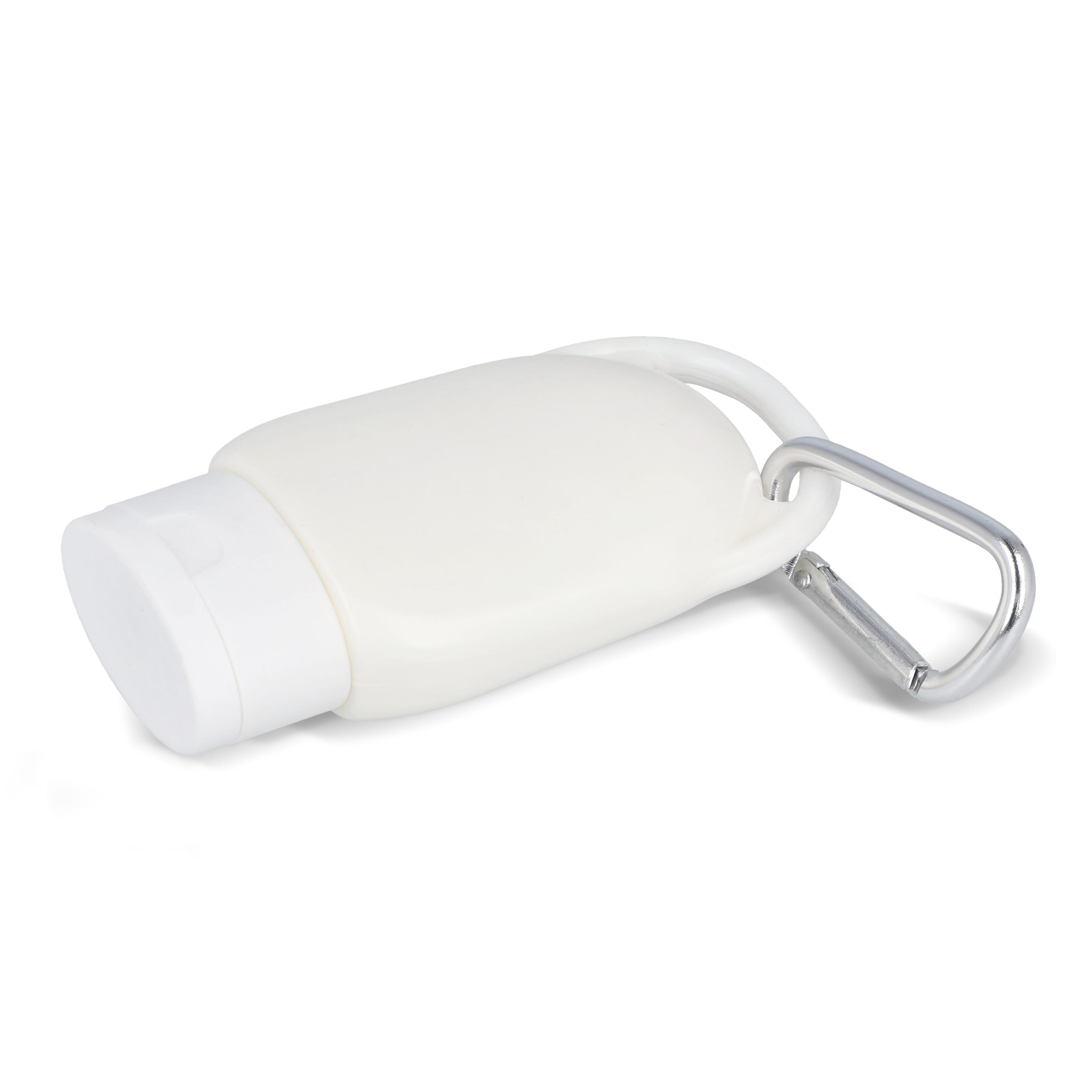 Sonnenschutzlotion mit Karabiner SPF30 aus recyceltem Material
