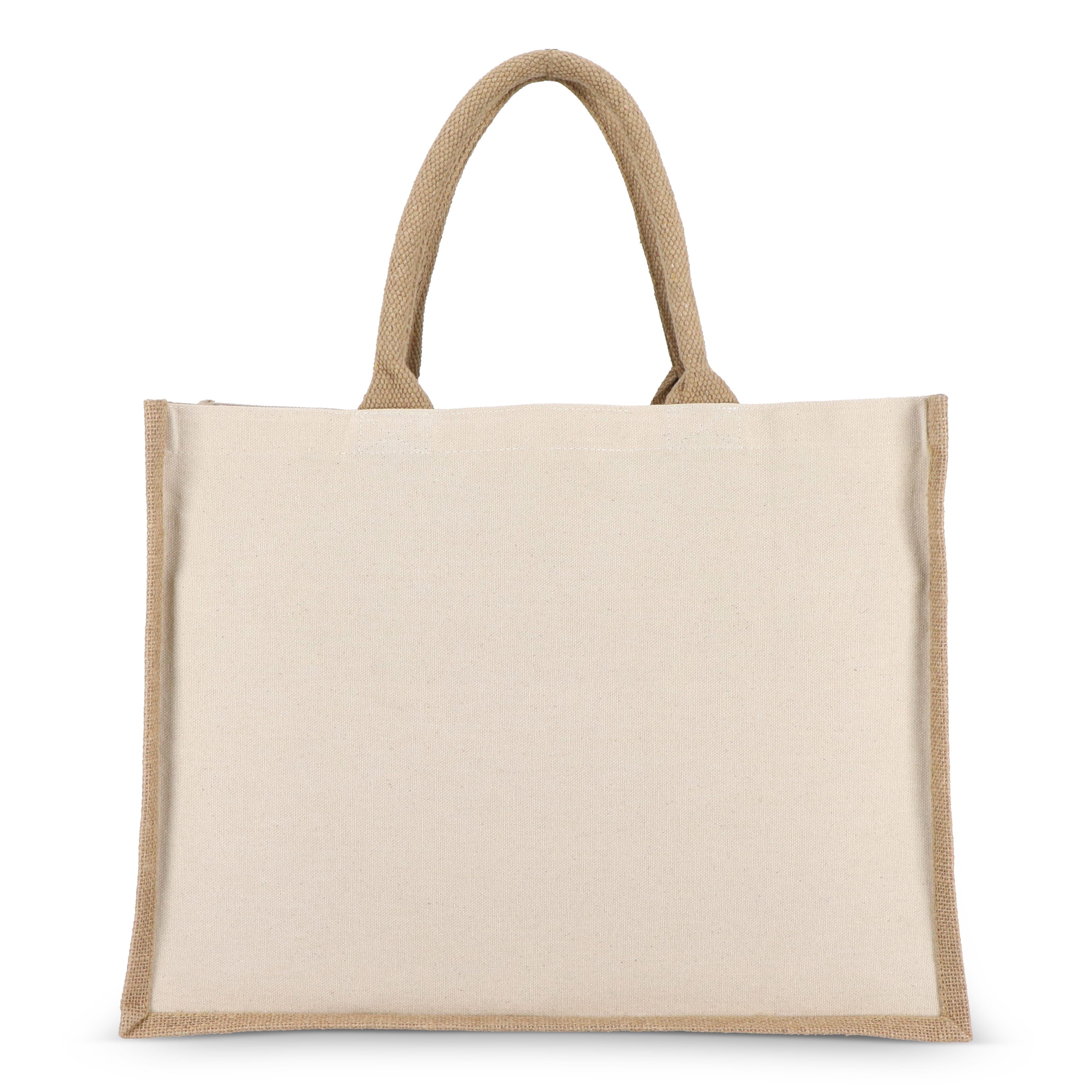 Jute-Baumwolle Tragetasche OEKO-TEX® 42,5 x 19 x 32cm 320g/m²