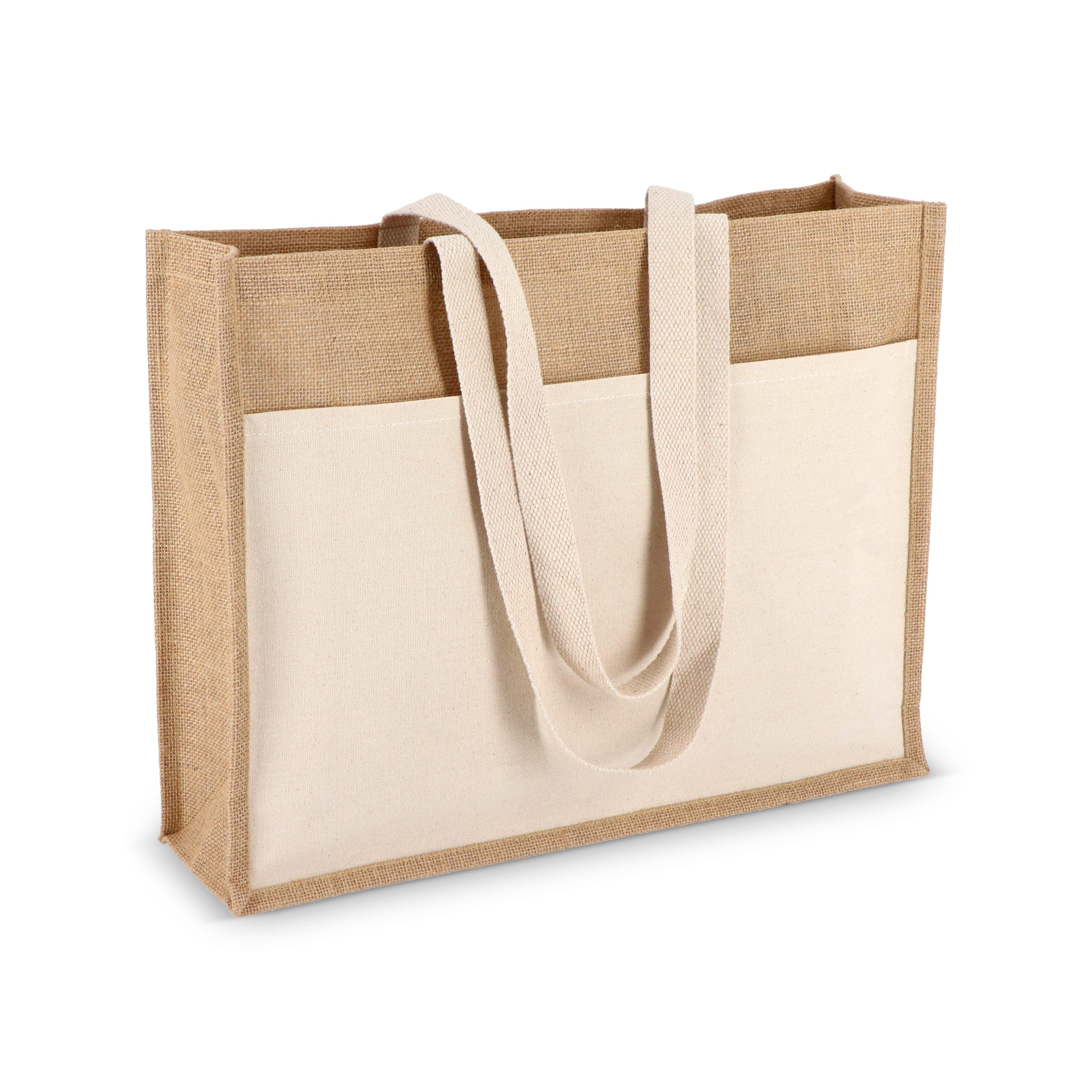Jute Tragetasche OEKO-TEX® 45 x 12 x 35cm 320g/m²