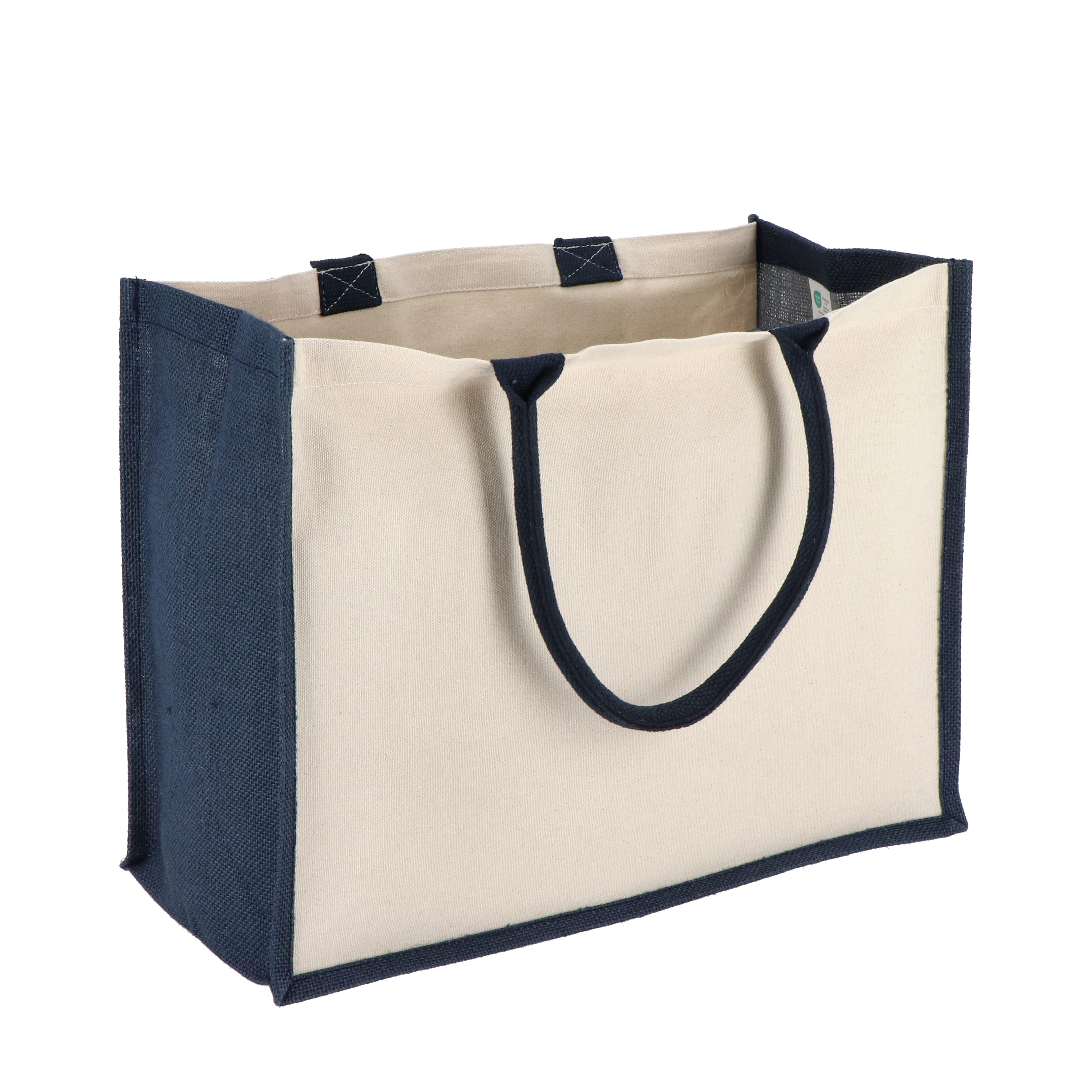 Jute-Baumwolle Tragetasche OEKO-TEX® 42,5 x 19 x 32cm 320g/m²