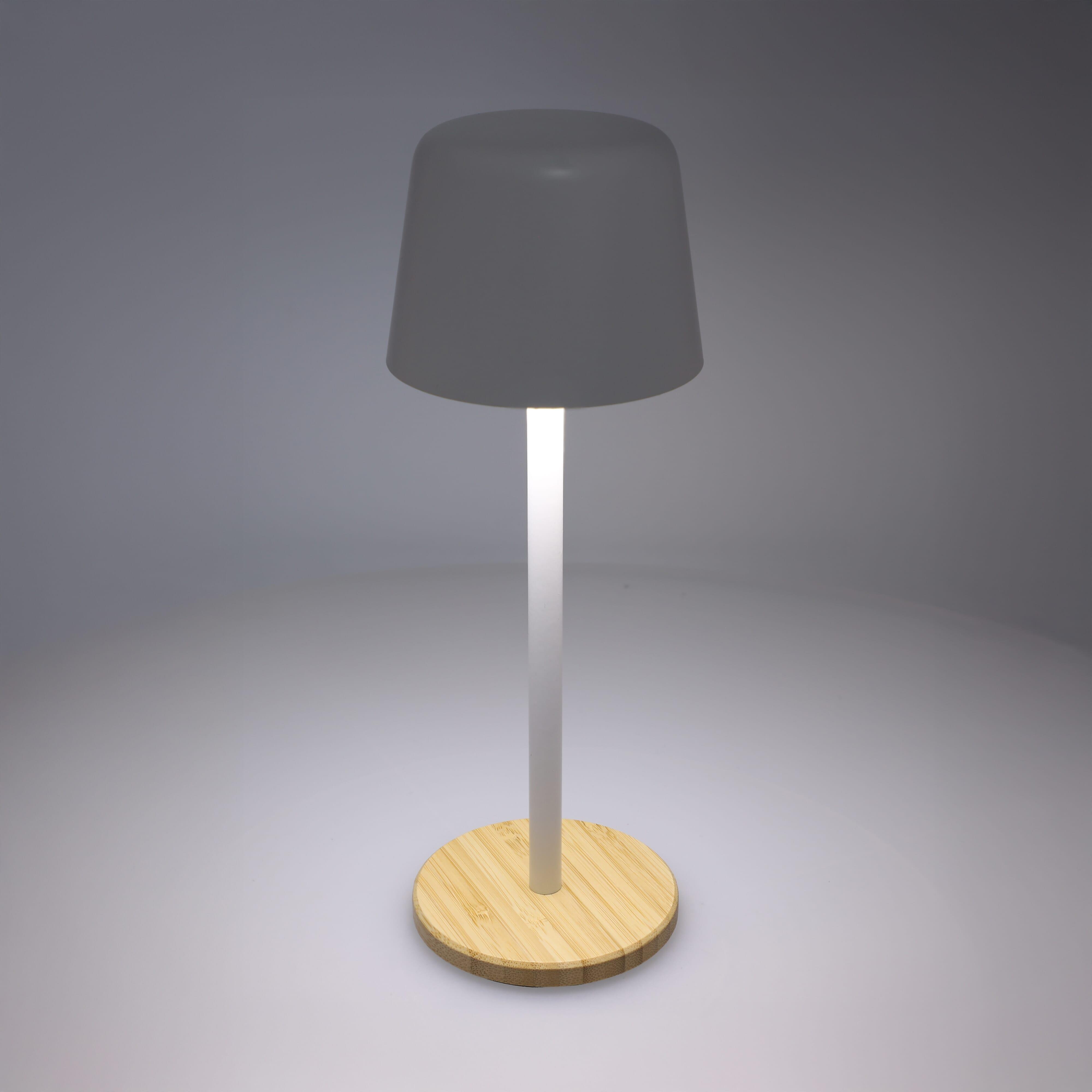 Solis Dimmbare Tischlampe mit Bambusfuß