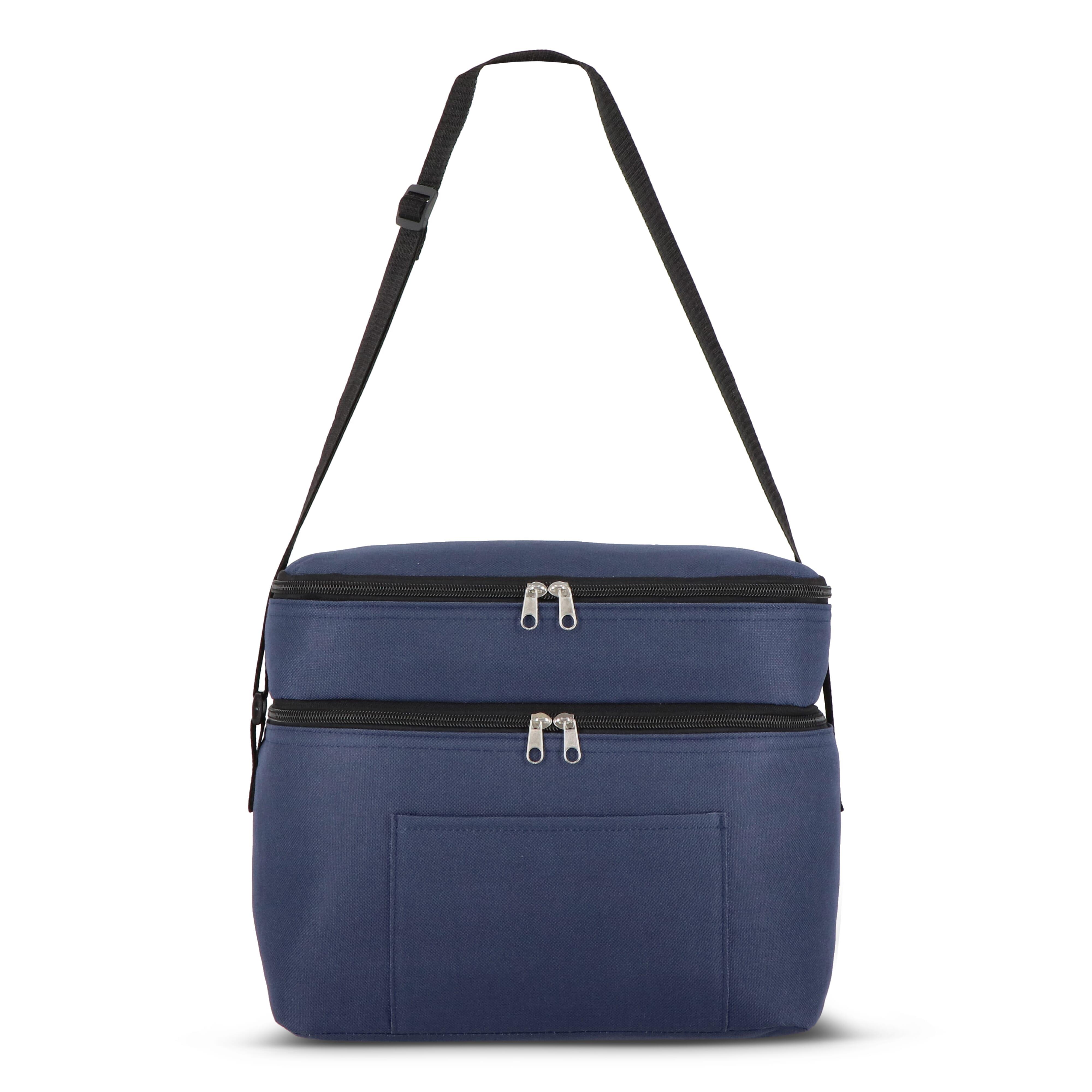 R-PET 600D Doppelfach-Kühltasche 30 x 20 x 24cm 12L