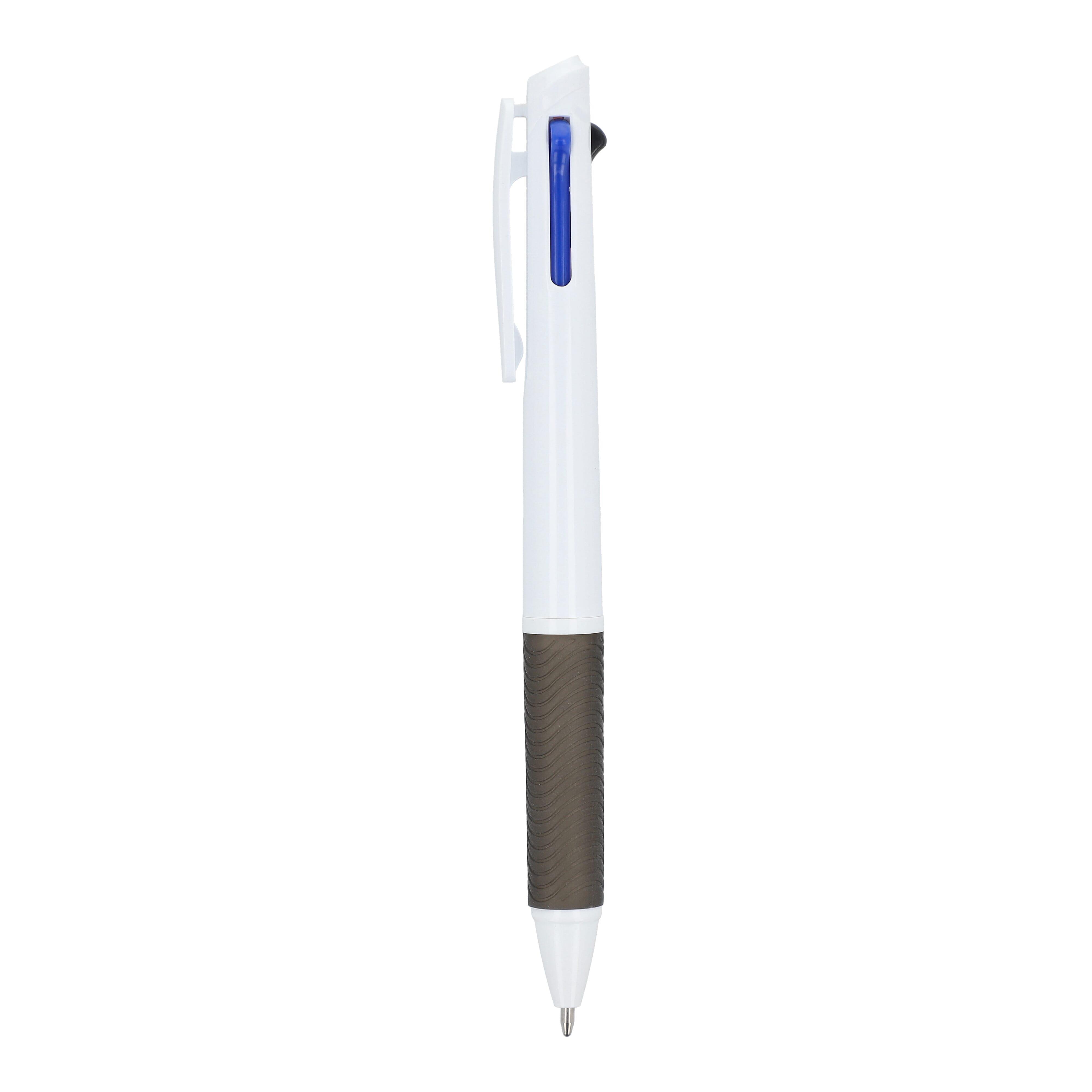 3-Farben-Stift mit Griffzone und Schlüsselband