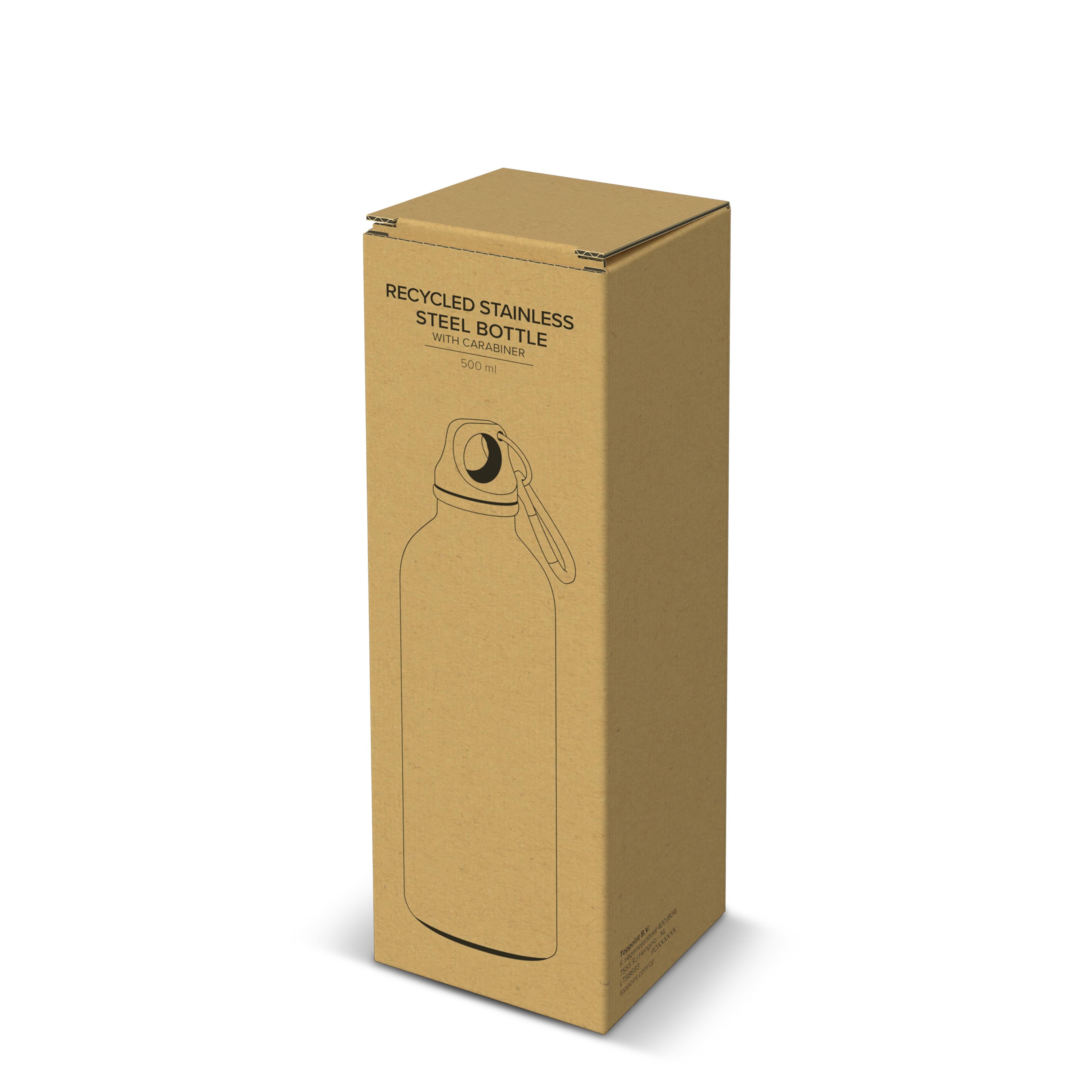 R-Edelstahl einwandige Flasche mit Karabiner 500 ml