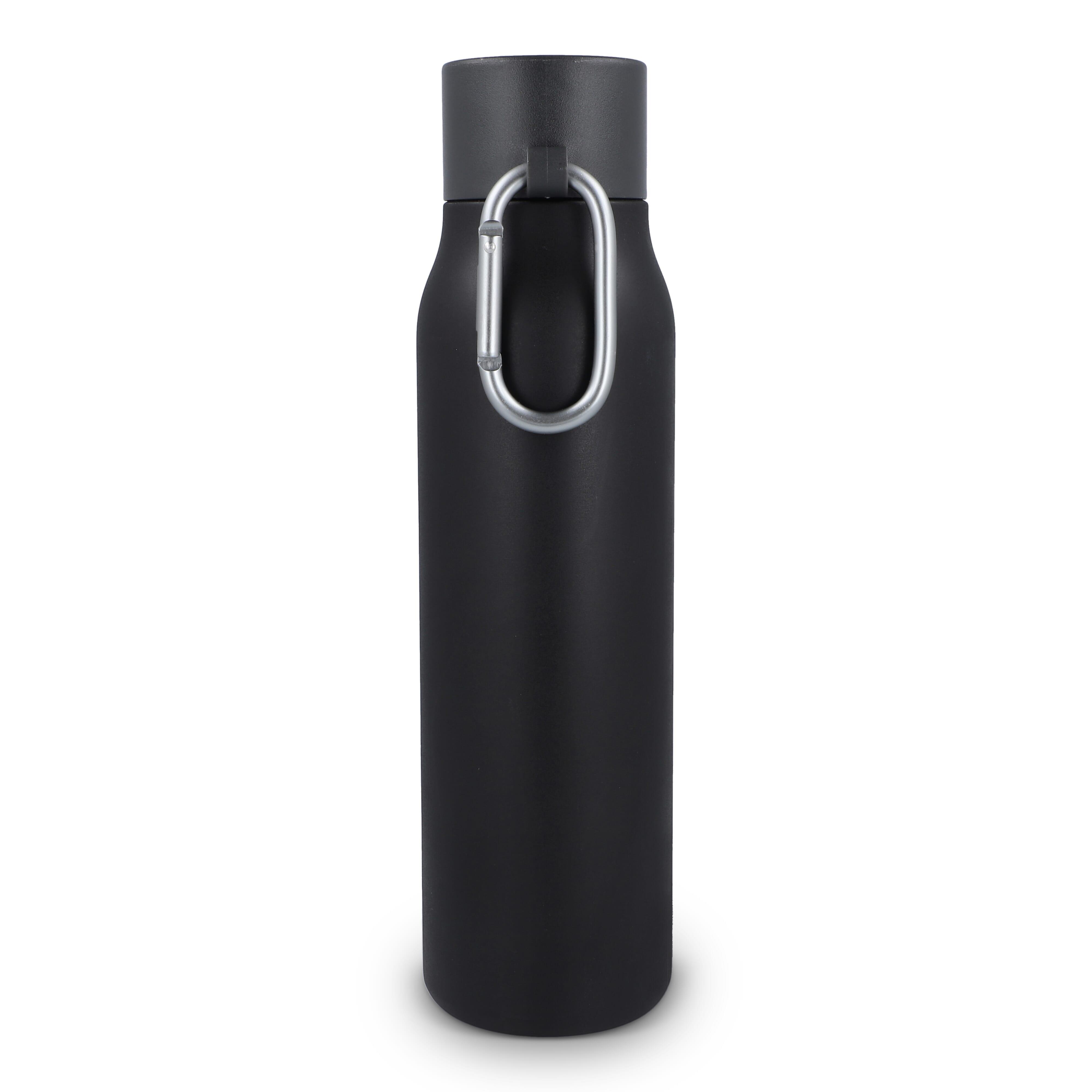 Karabiner mattierte Isolierflasche 600 ml