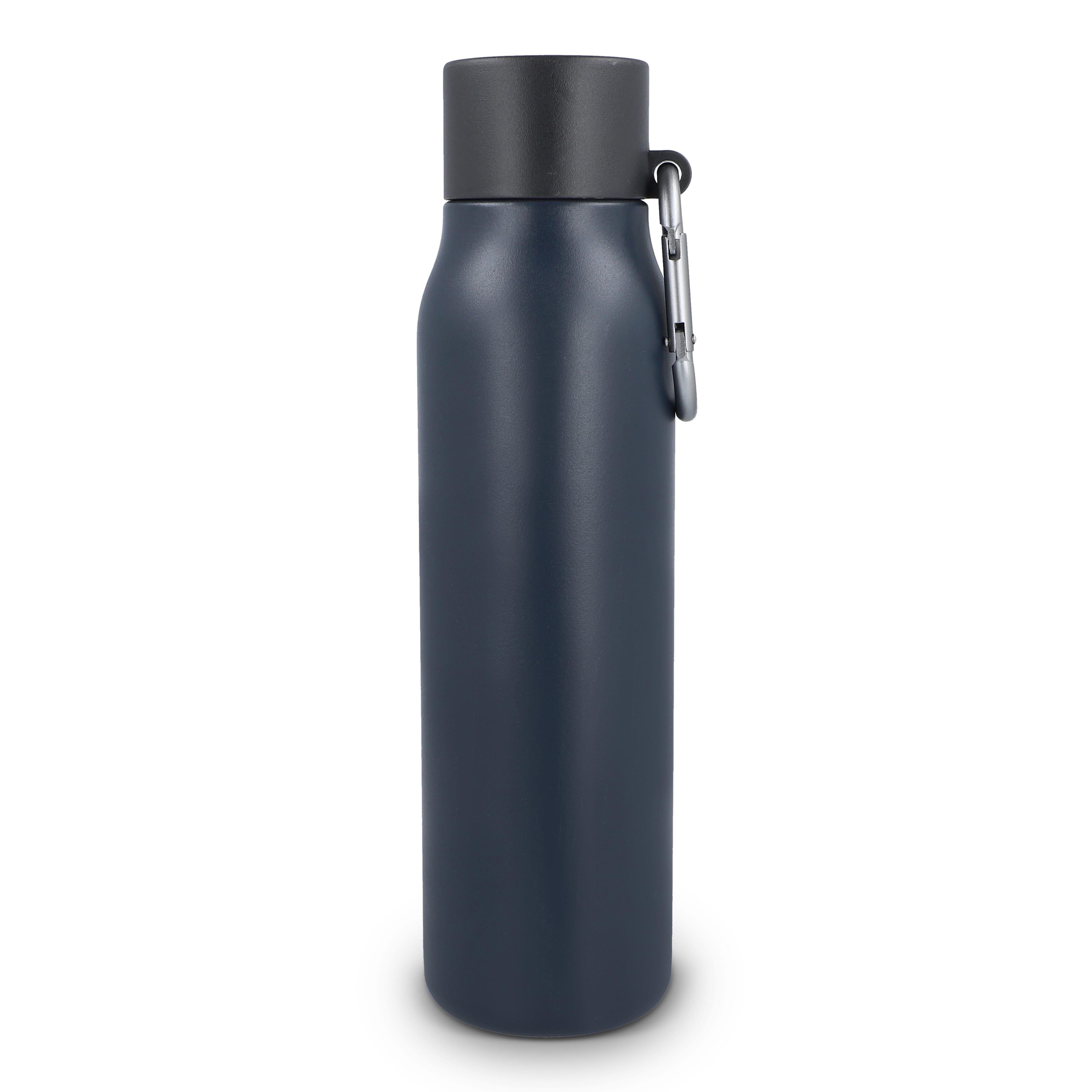 Karabiner mattierte Isolierflasche 600 ml