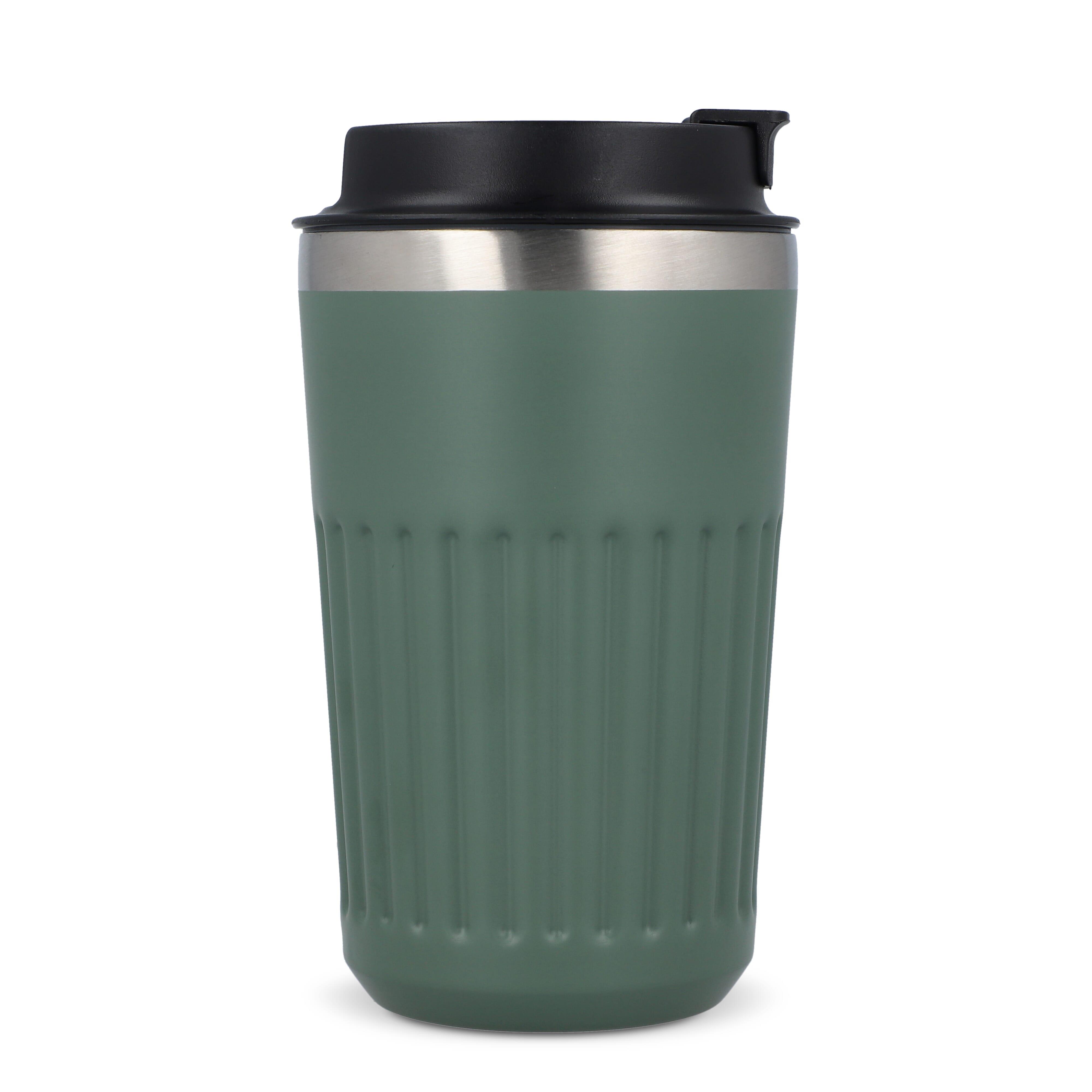 Recycelter Edelstahl-Thermobecher für Kaffee zum Mitnehmen, 400 ml