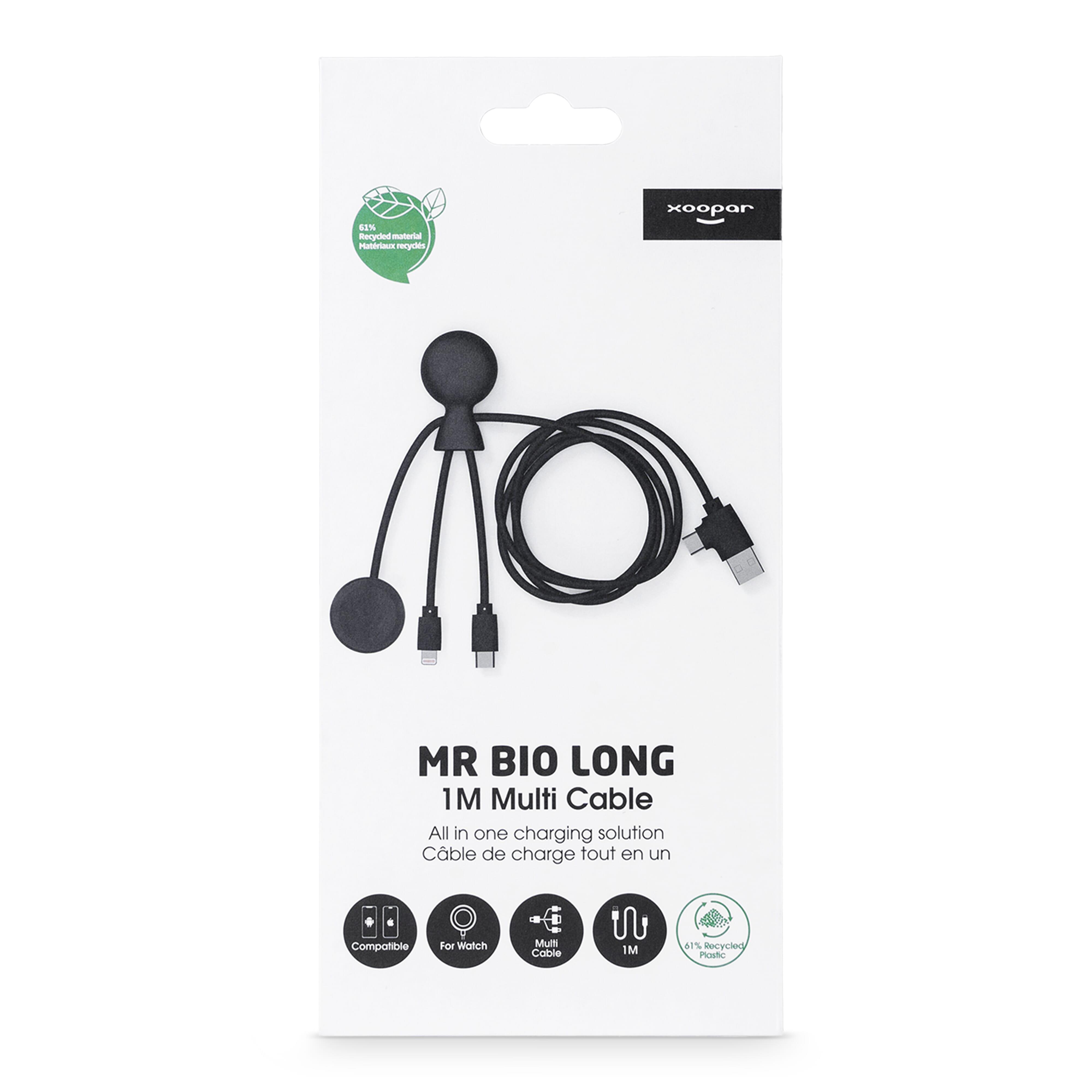 Xoopar Mr. Bio Long Multi-Kabel für Apple/Samsung Watch 1 Meter