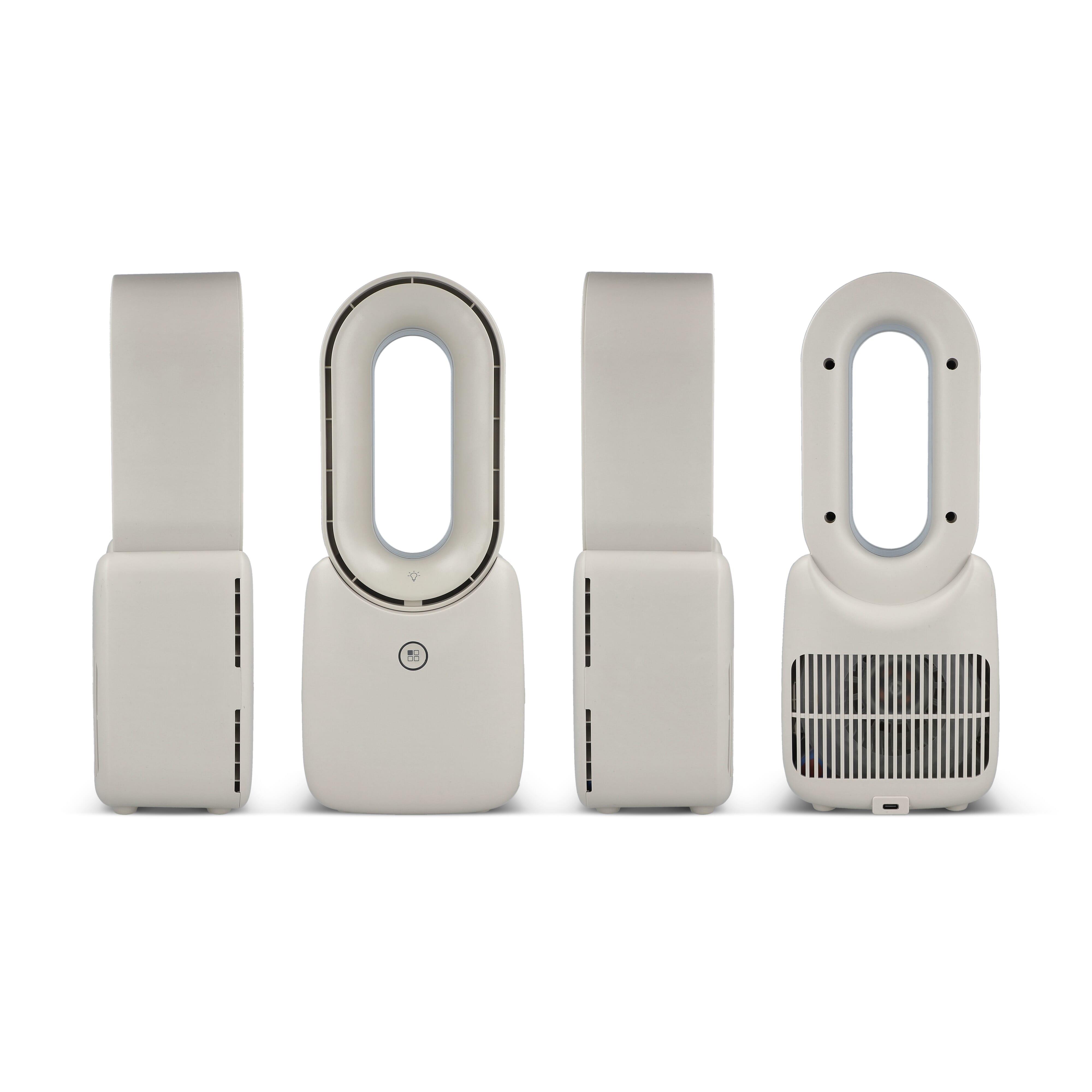 inSideOut Brislux – Rotorloser Softwind-Ventilator mit LED-Licht