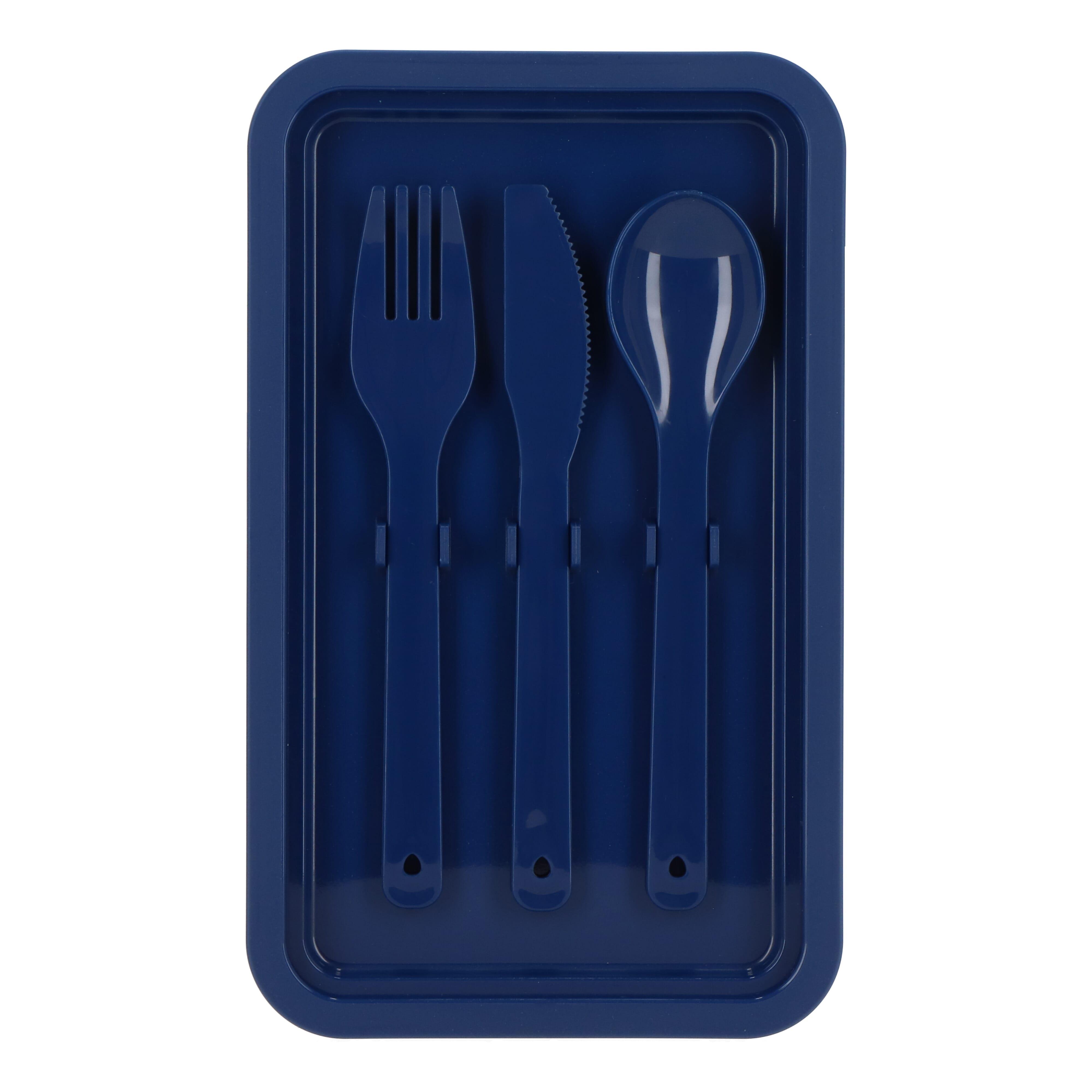 Doppelte Lunchbox mit Besteck