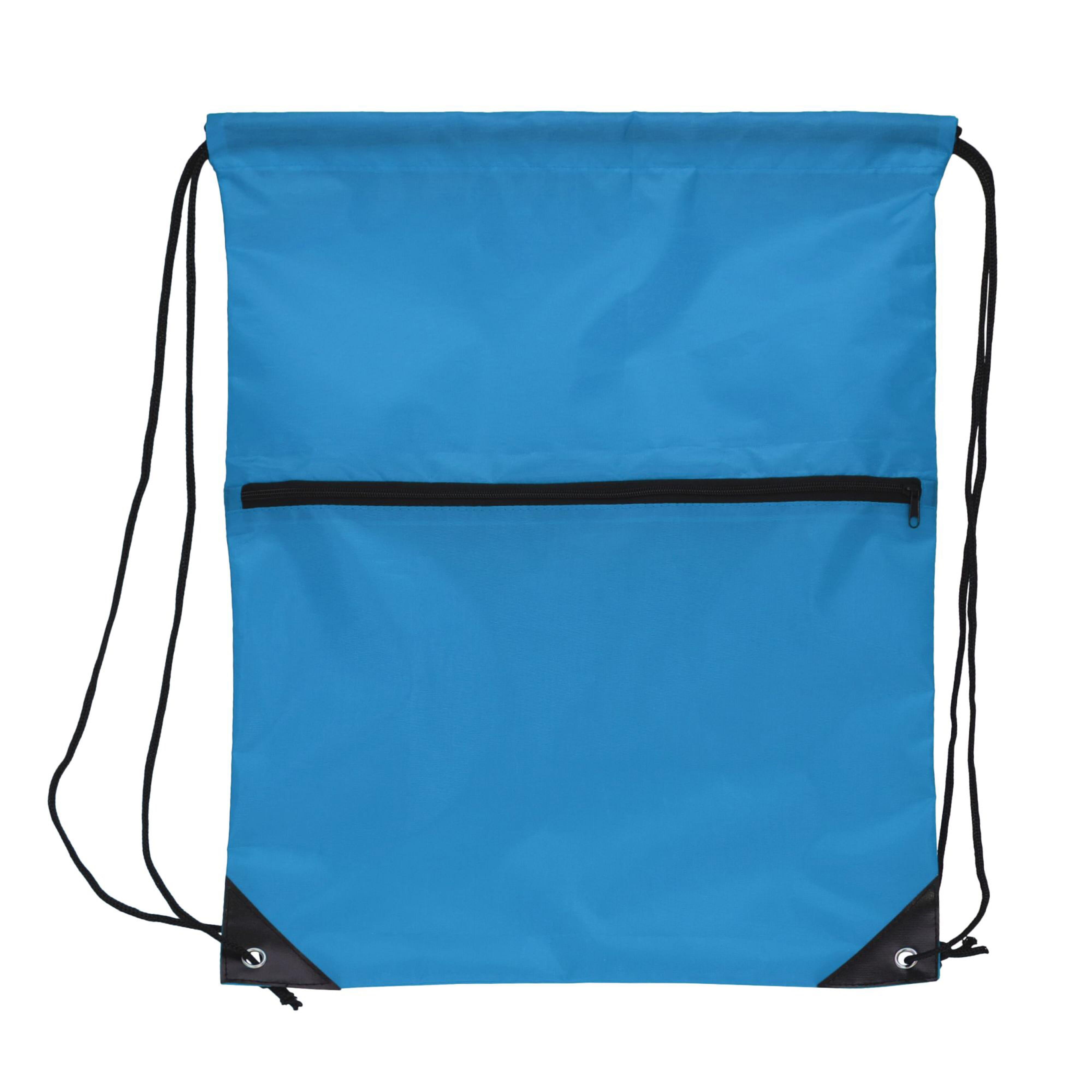 Kordelzugtasche 210T R-PET mit Reißverschluss