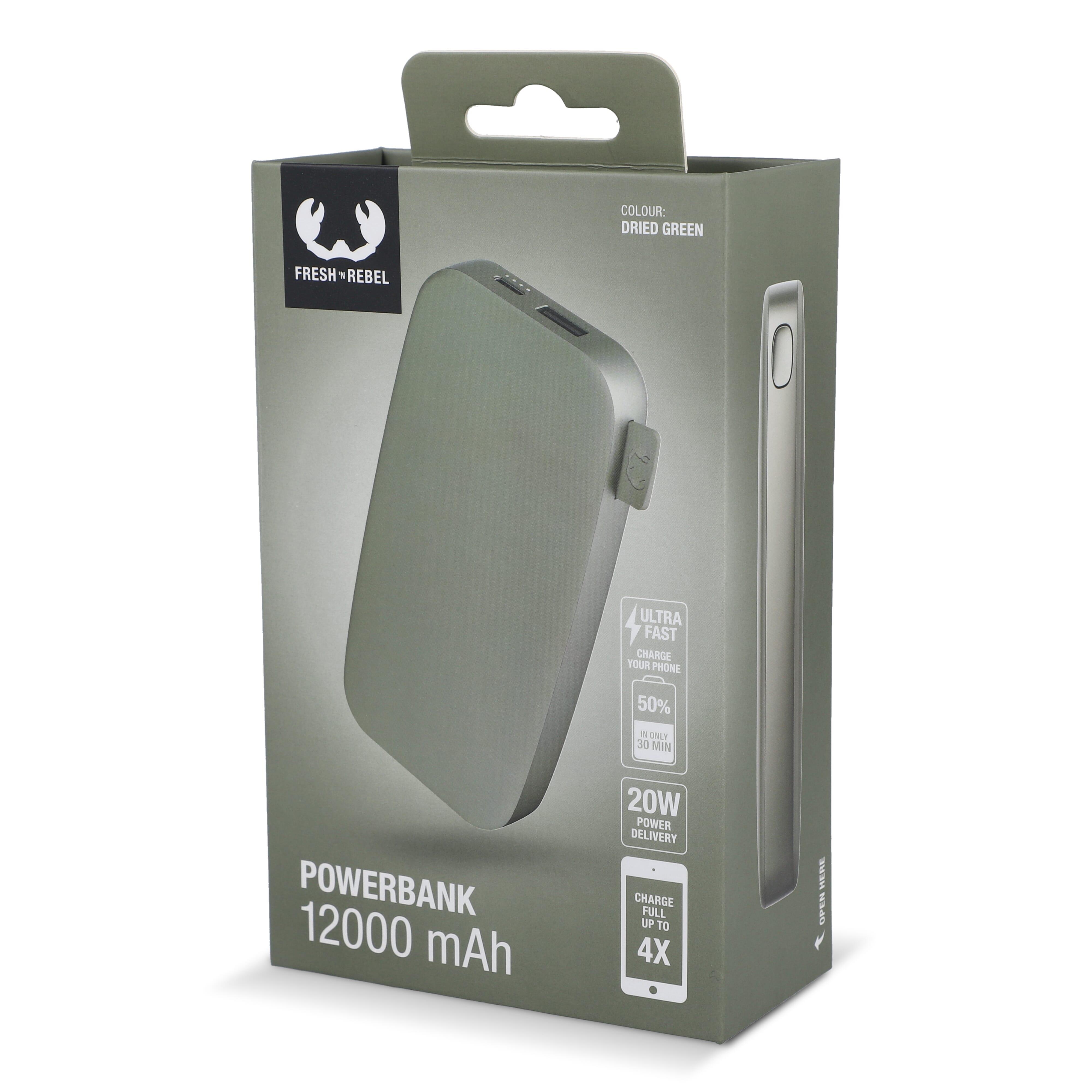 2PB12100 | Fresh ´n Rebel Powerbank 12000mAh USB-C Schnellladung 20W