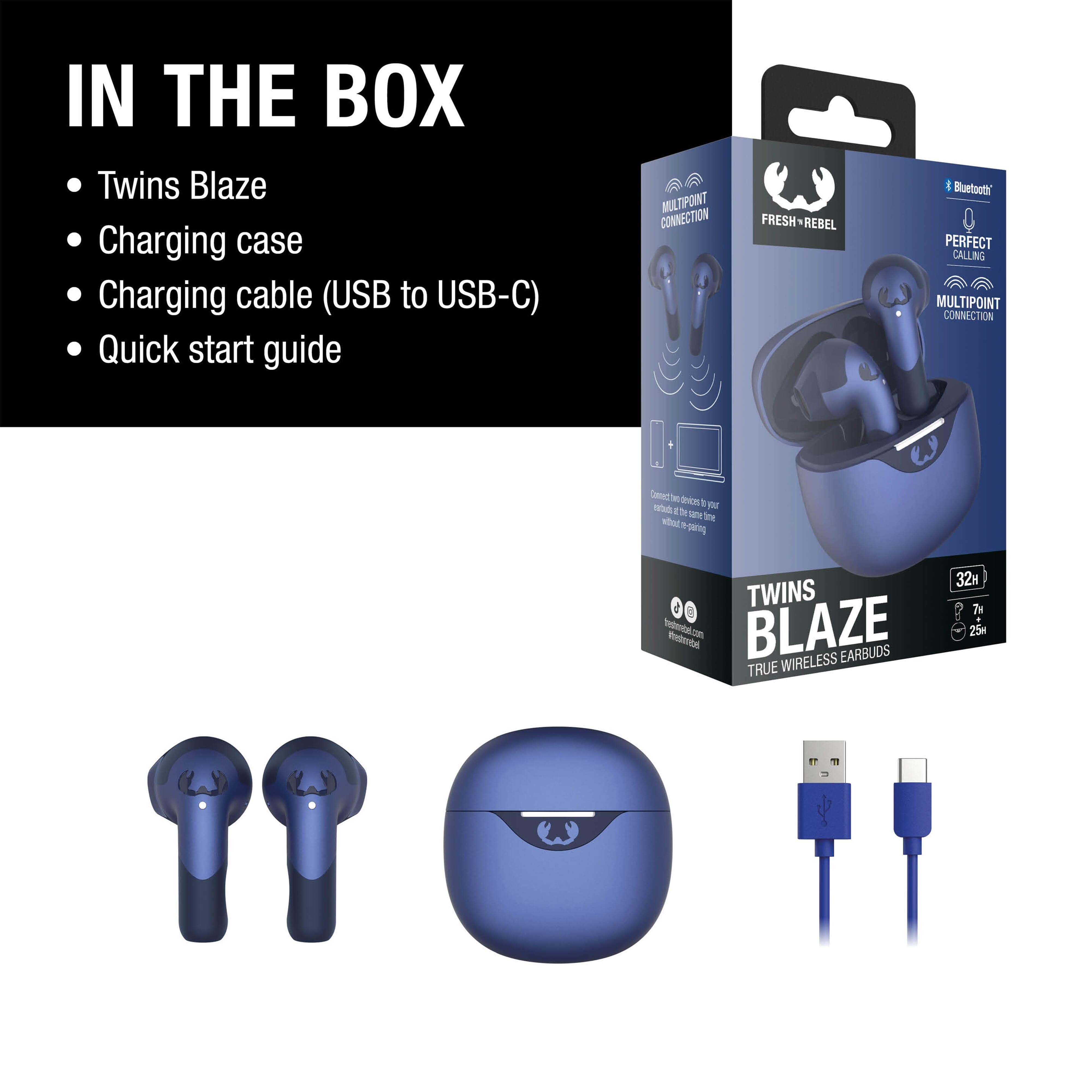 3TW2200 I Fresh ´n Rebel Twins Blaze - True Wireless earbuds with ENC
