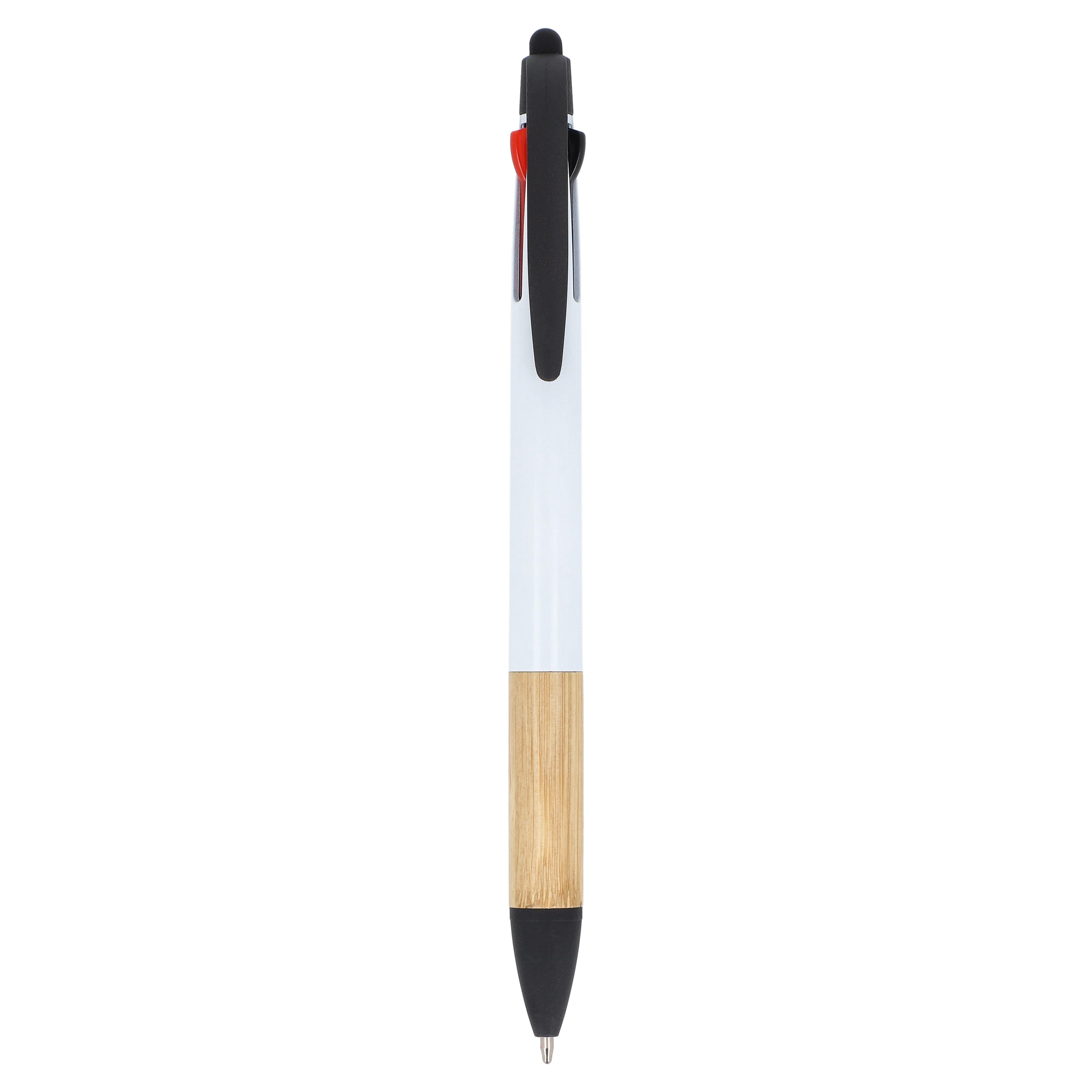 3-Farben-Stift mit Bambusgriff