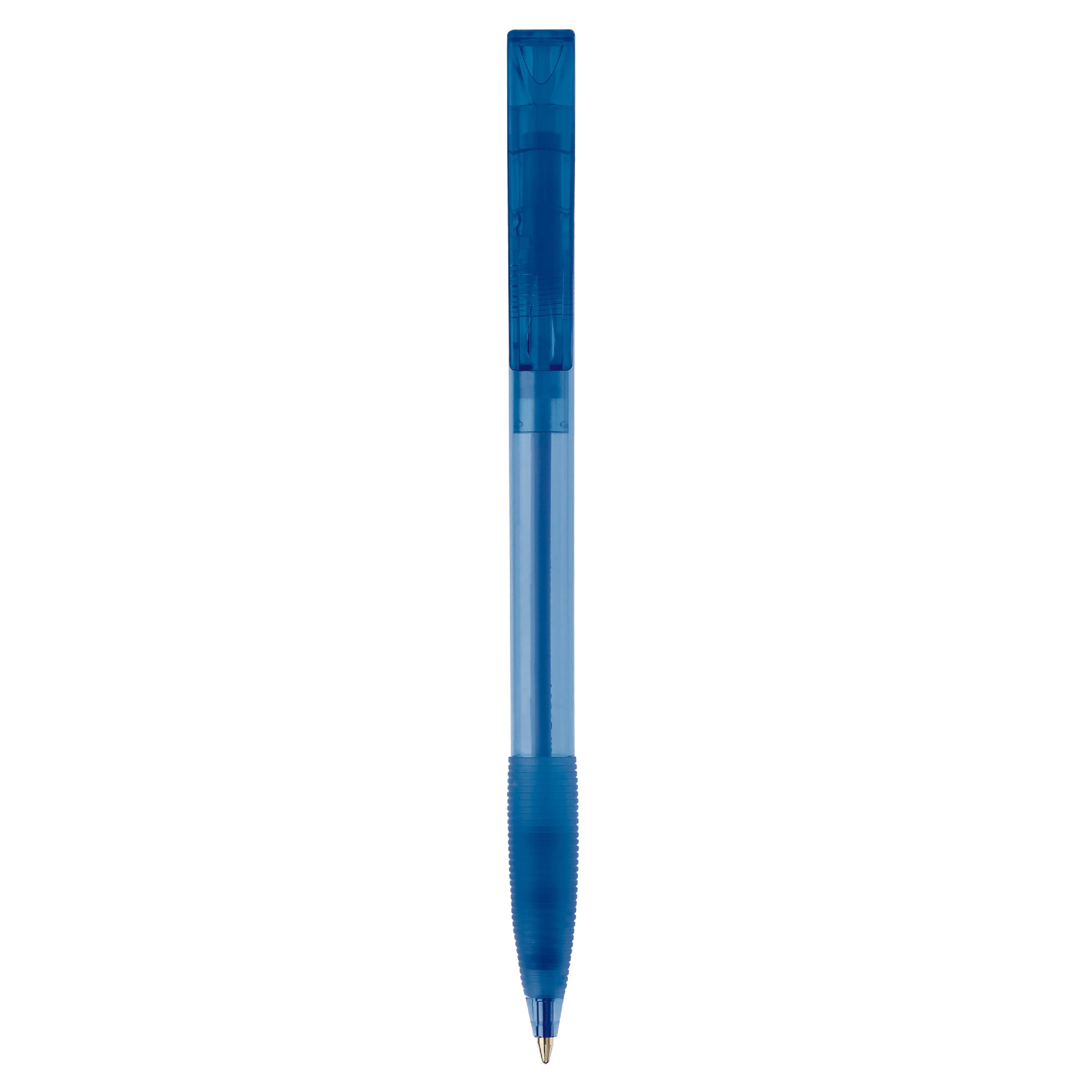 Kugelschreiber Nash Transparent mit Gummigriff