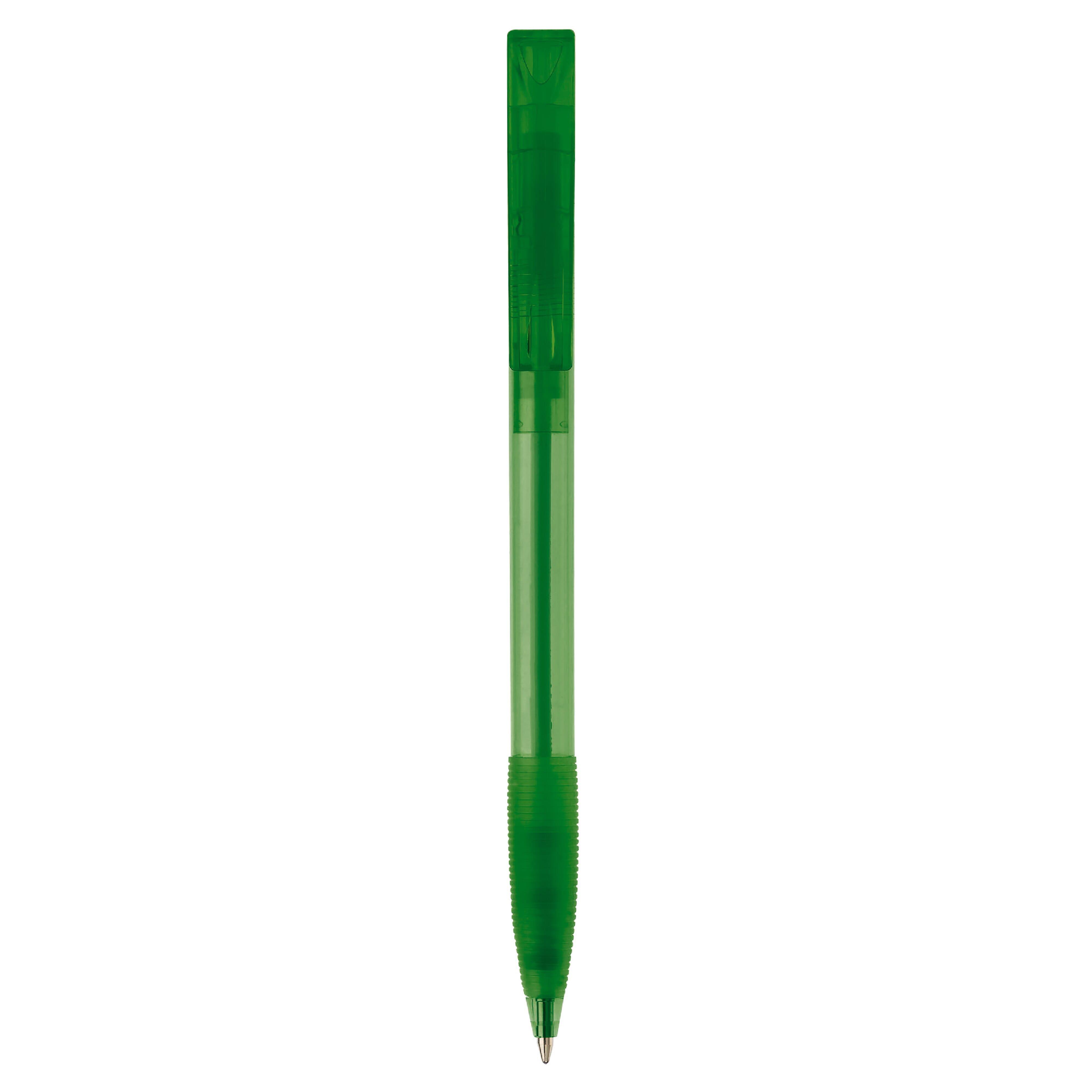 Kugelschreiber Nash Transparent mit Gummigriff
