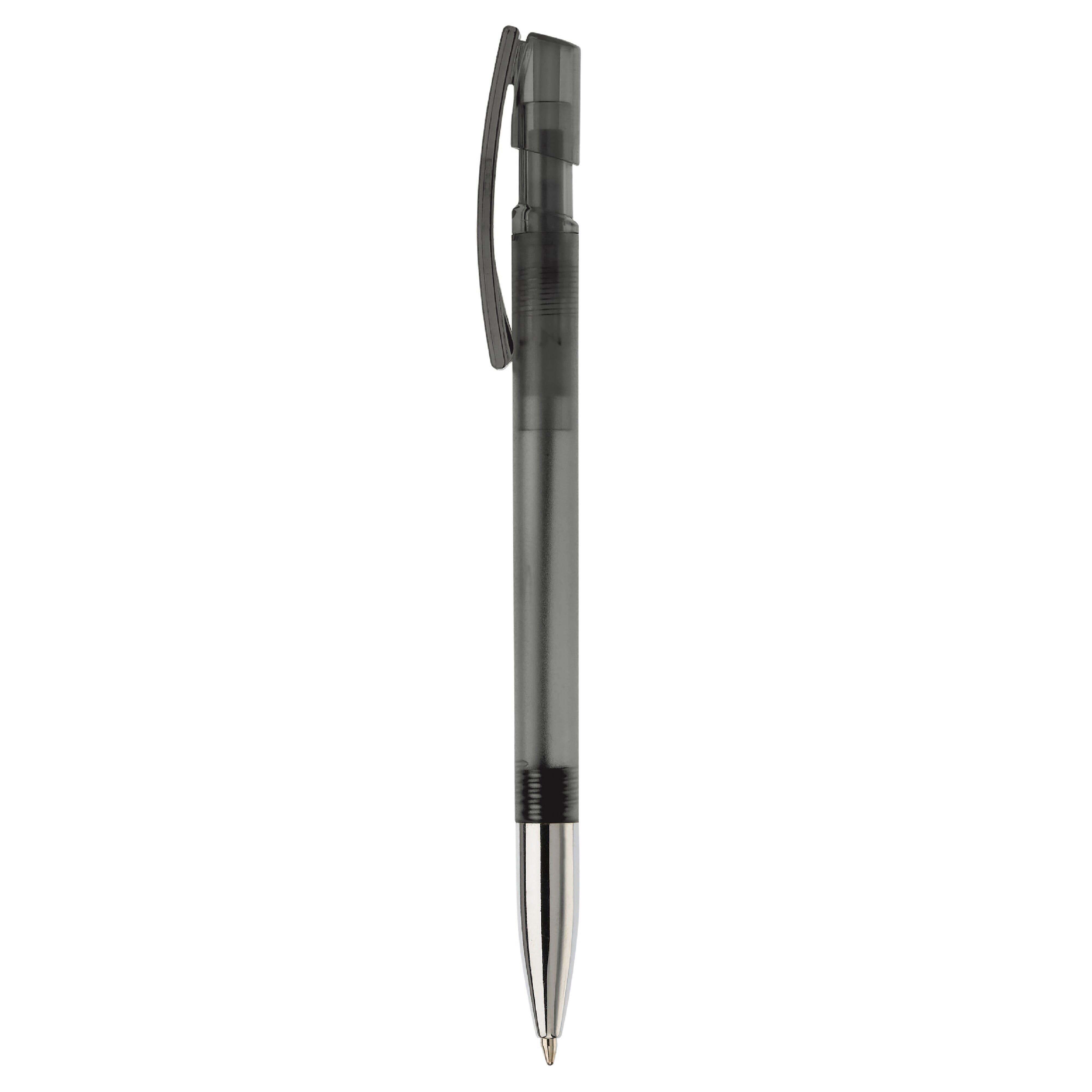 Kugelschreiber Nash Transparent mit Metallspitze