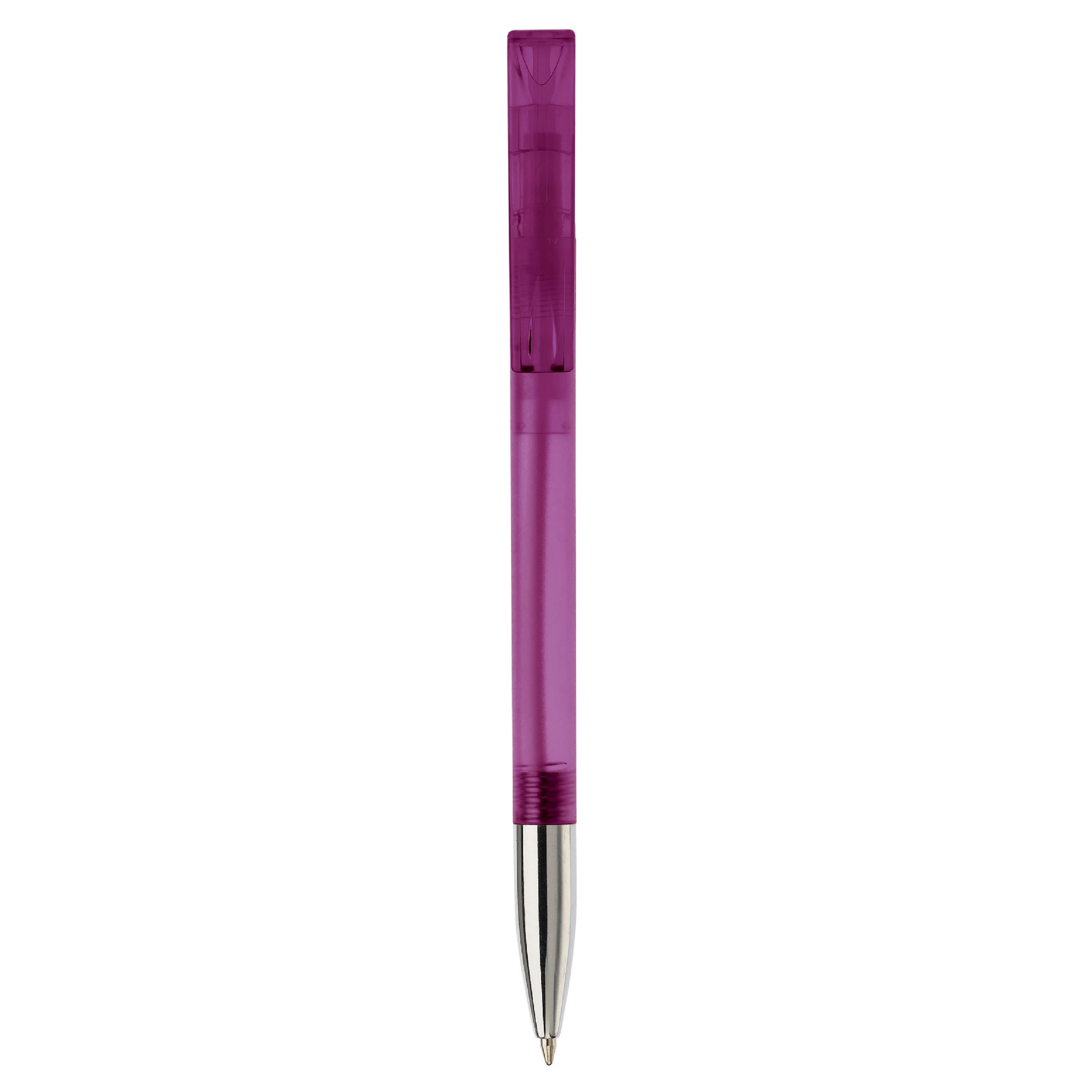 Kugelschreiber Nash Transparent mit Metallspitze