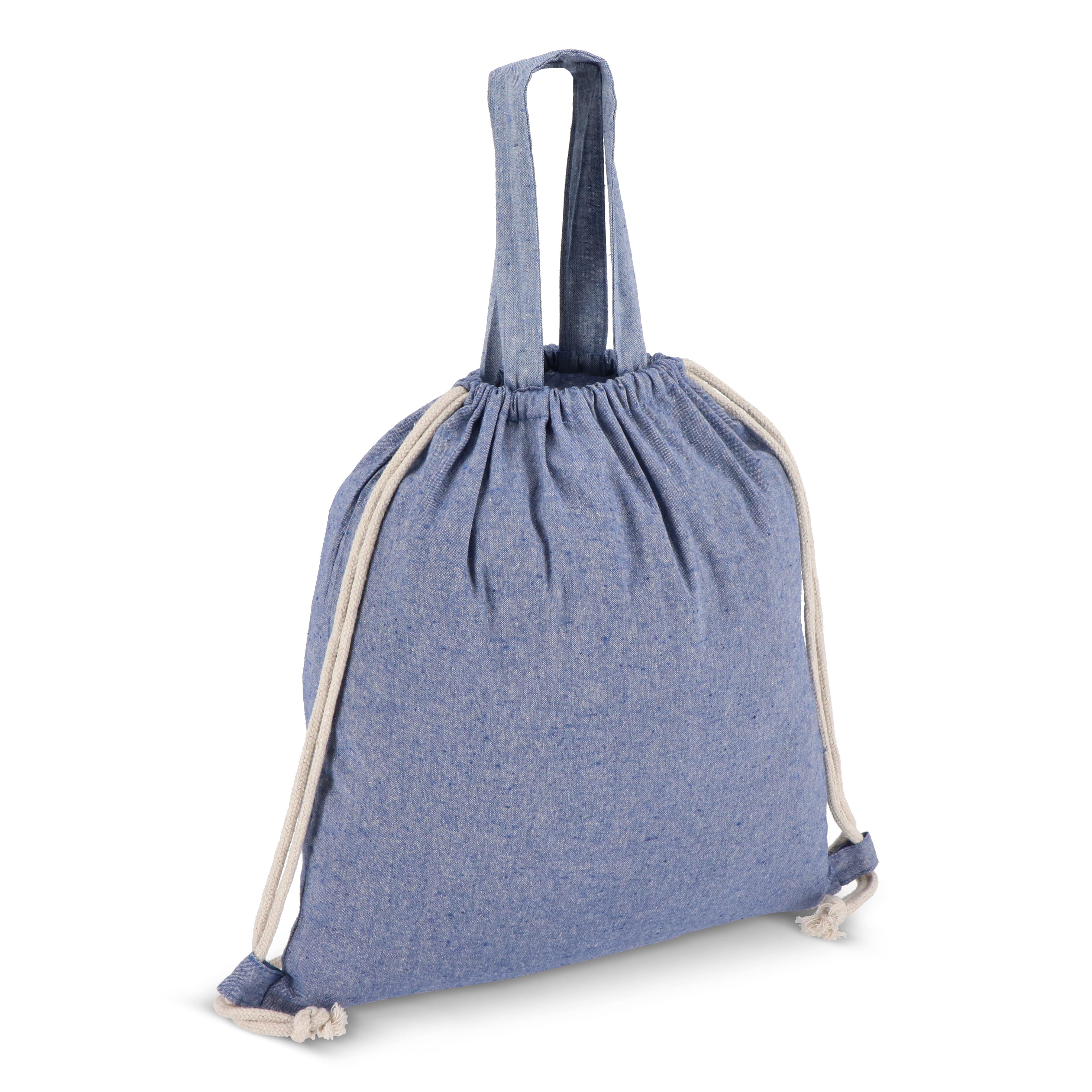 Tasche/Beutel mit Kordelzug aus recycelter Baumwolle 38x42cm