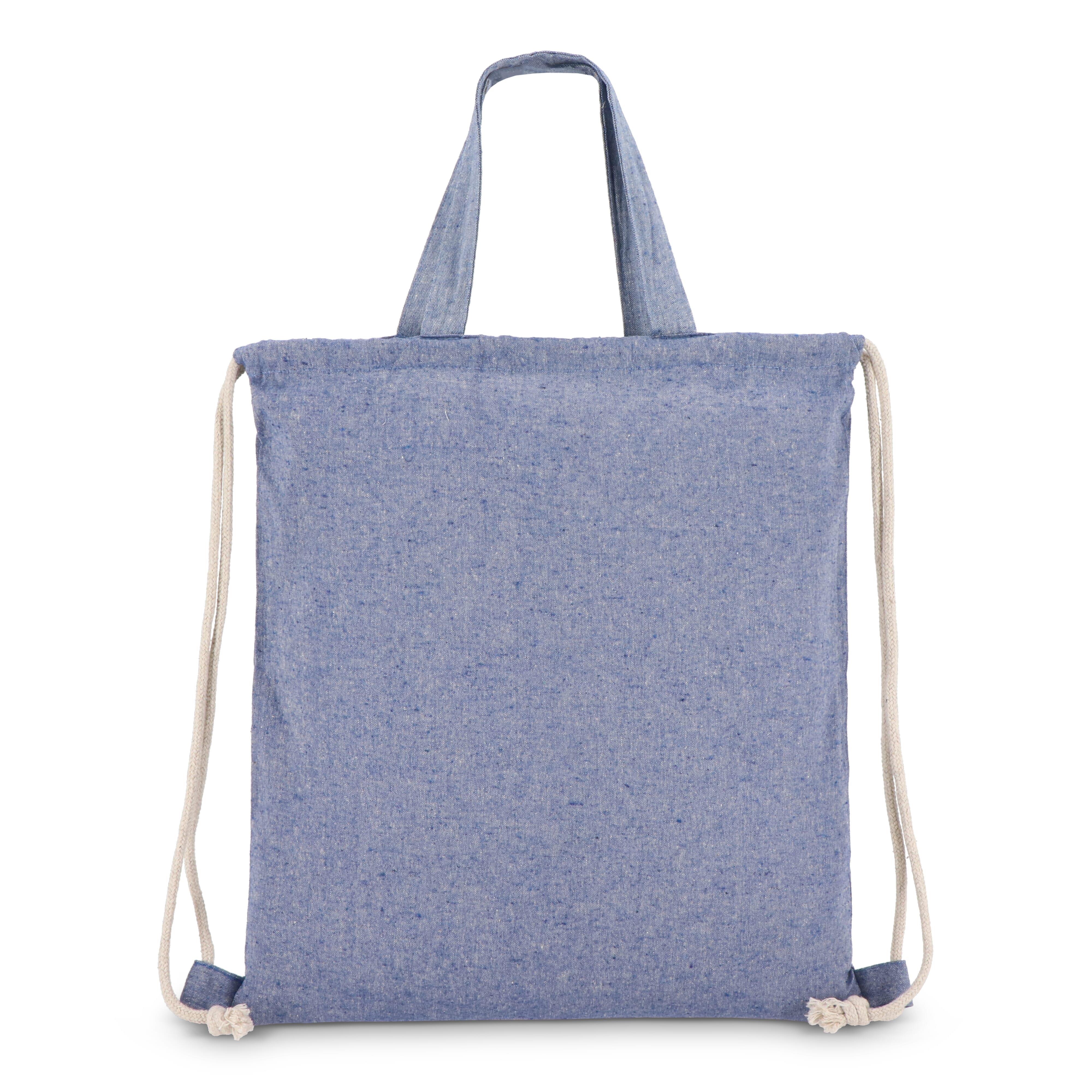 Tasche/Beutel mit Kordelzug aus recycelter Baumwolle 38x42cm