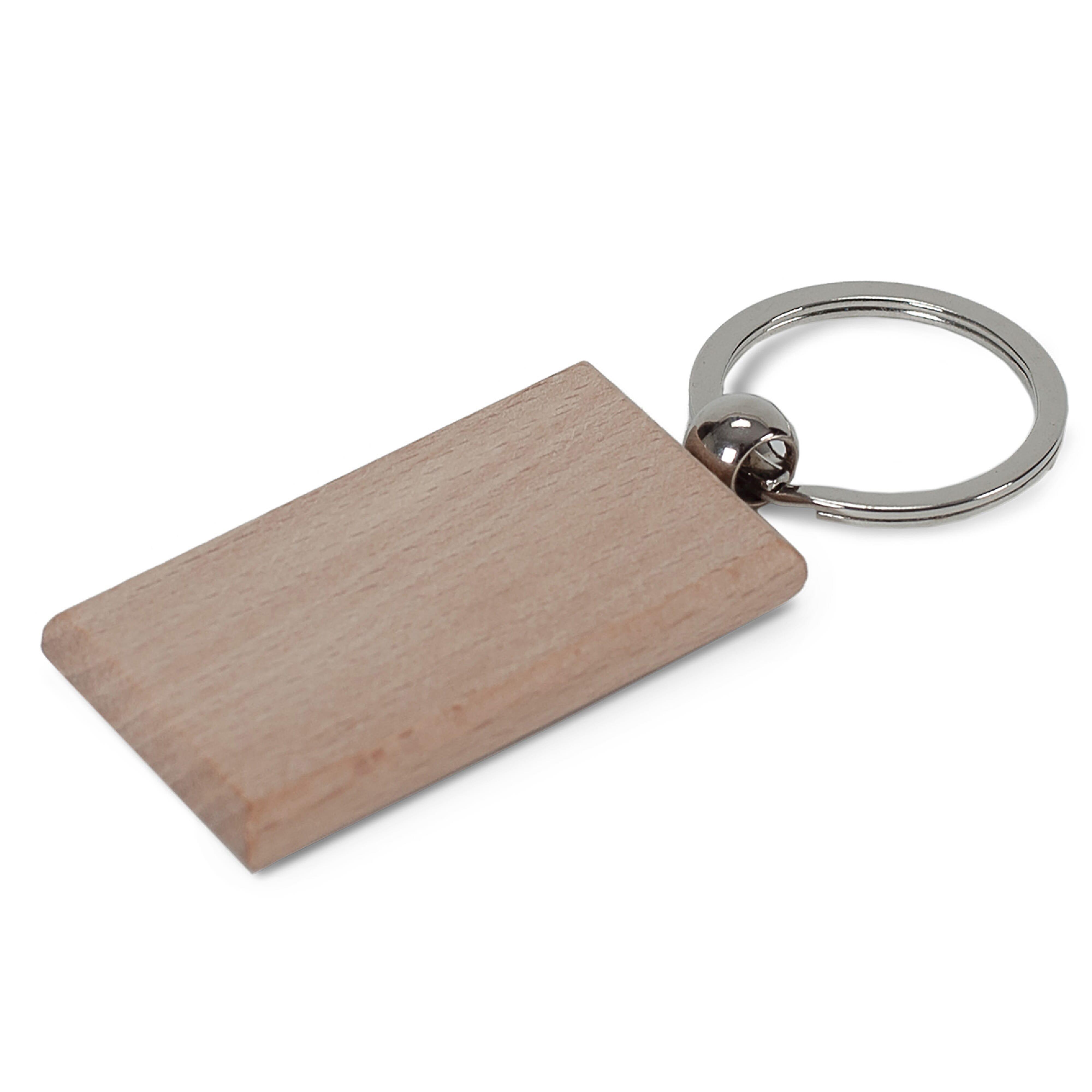 Schlüsselring Holz rechteckig