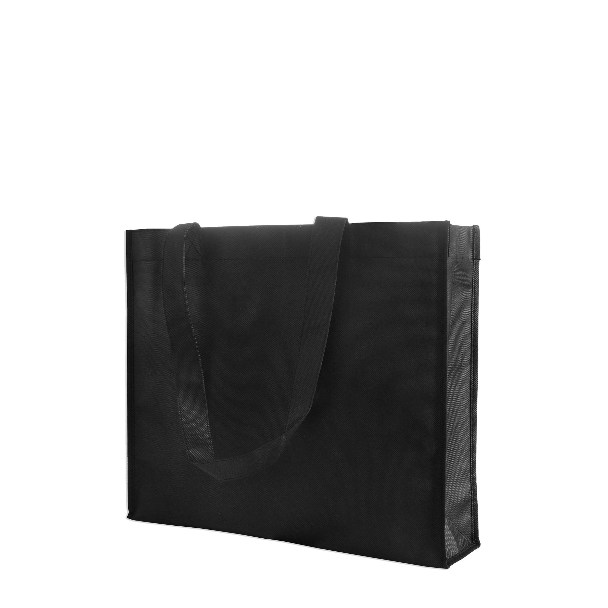 Shopperbag schwarz, 2 Mittlere Henkel, Querformat