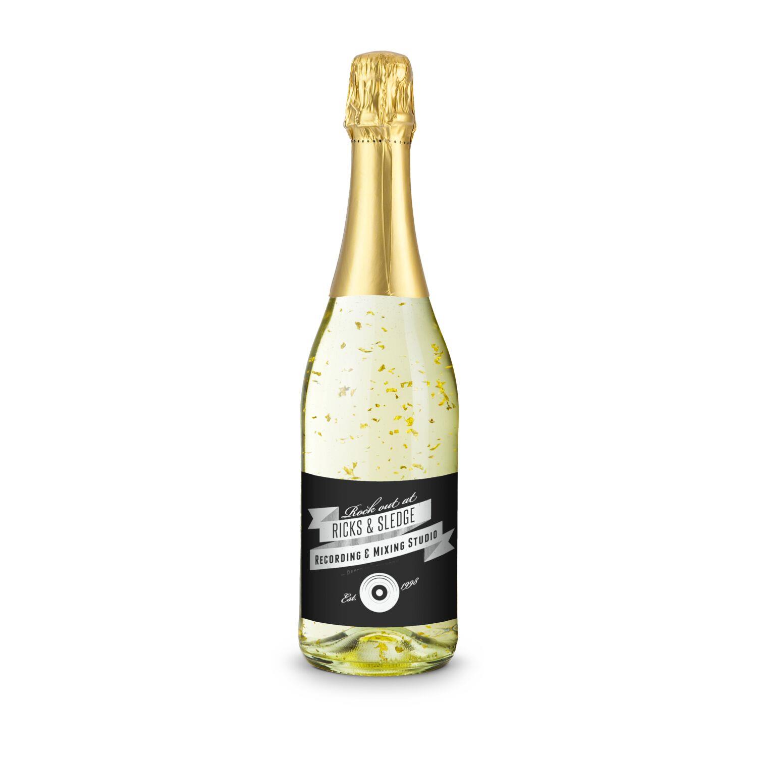 Golden Flakes - Flasche klar - Kapsel gold, 0,75 l