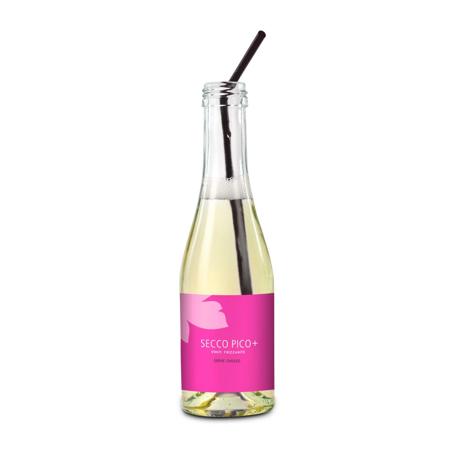 Promo Secco Piccolo - Flasche klar - Kapsel Bordeauxrot, 0,2 l