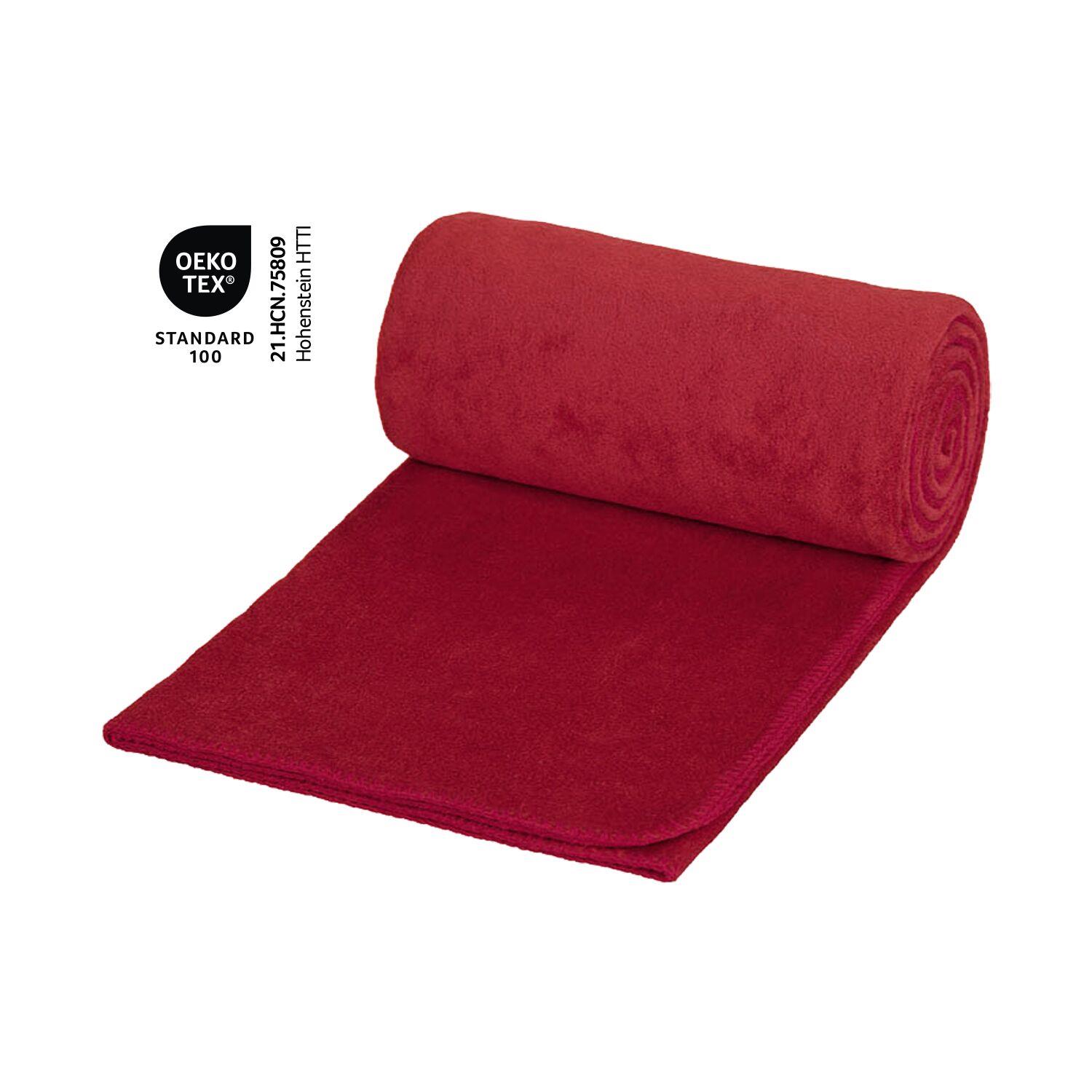 Fleecedecke Basic rot - 120 x 150 cm, 180 g/m²