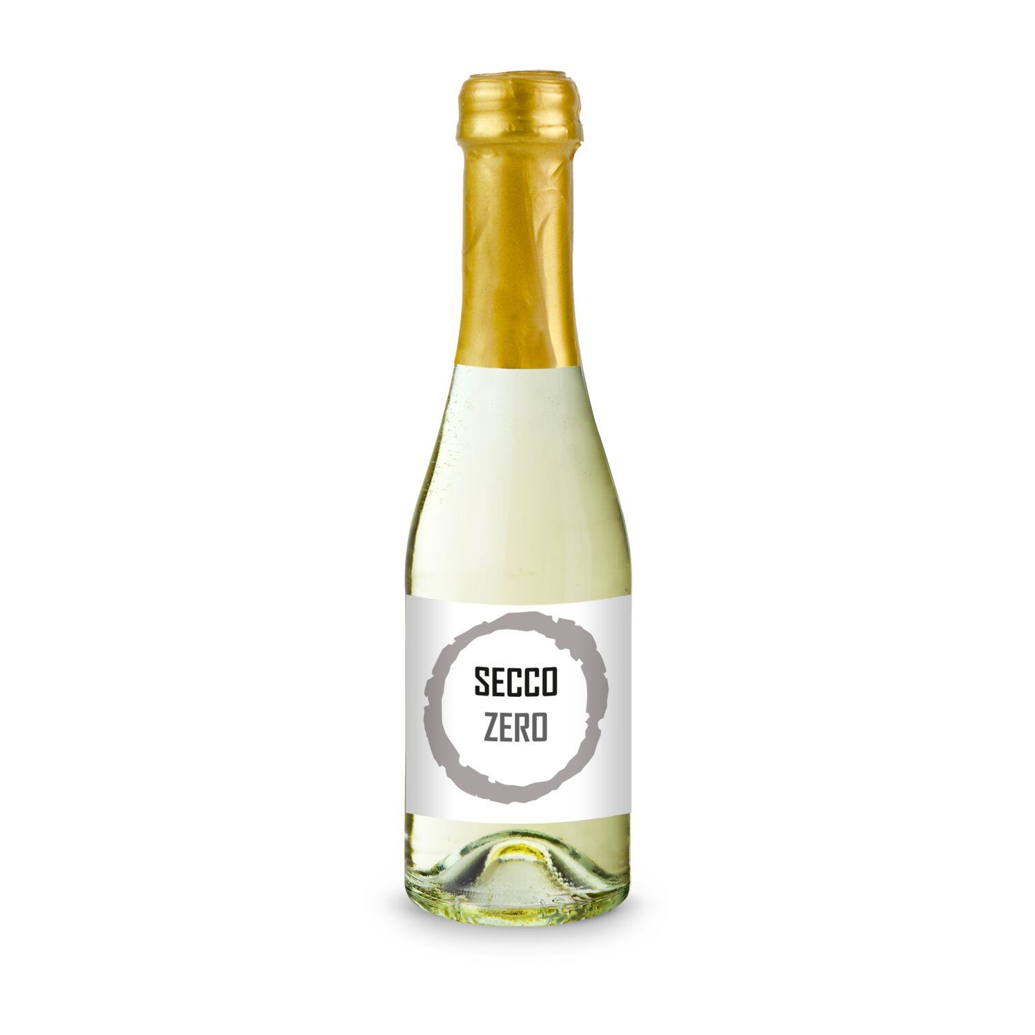 Secco ZERO, alkoholfrei - Flasche klar - Kapsel gold, 0,2 l