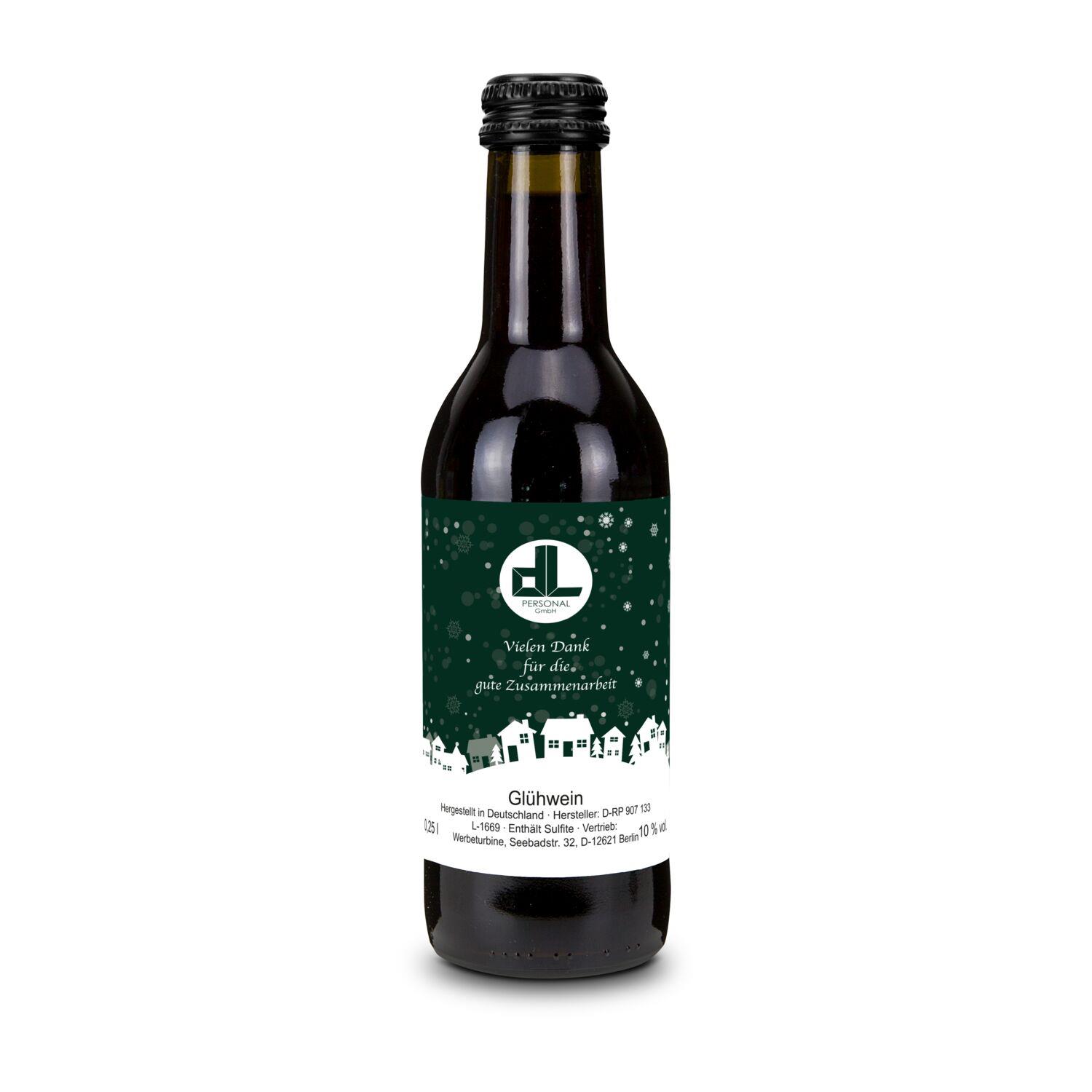 Glühwein - Flasche olivgrün, 0,25 l