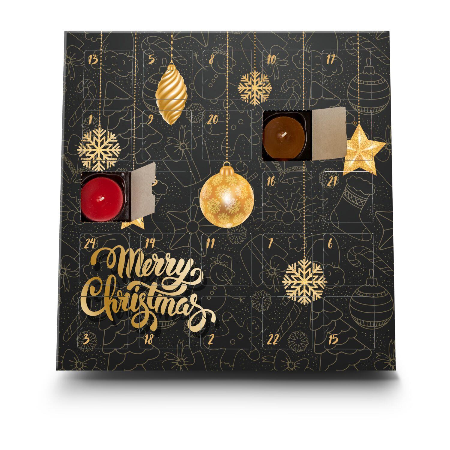 Geschenkartikel: Duftkerzen Adventskalender Merry Christmas