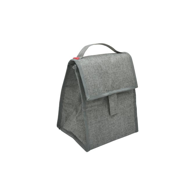 Isotherme & faltbare Bento-Lunchbag  Fujisawa , aus RPET, grau meliert