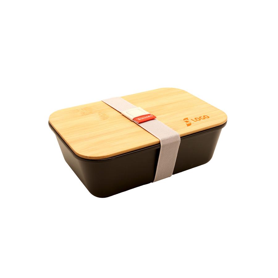 Bento  Ikoma , schwarz, mit Bambusdeckel