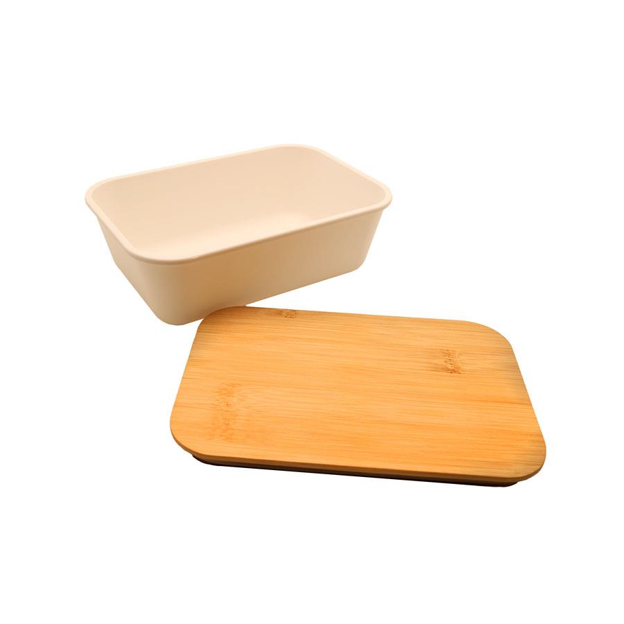 Bento  Ikoma , weiss, mit Bambusdeckel