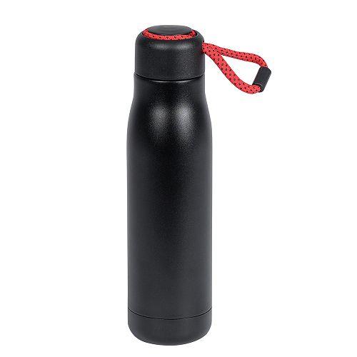 Trinkflasche ´Strap´ 500 ml, rote Schlaufe