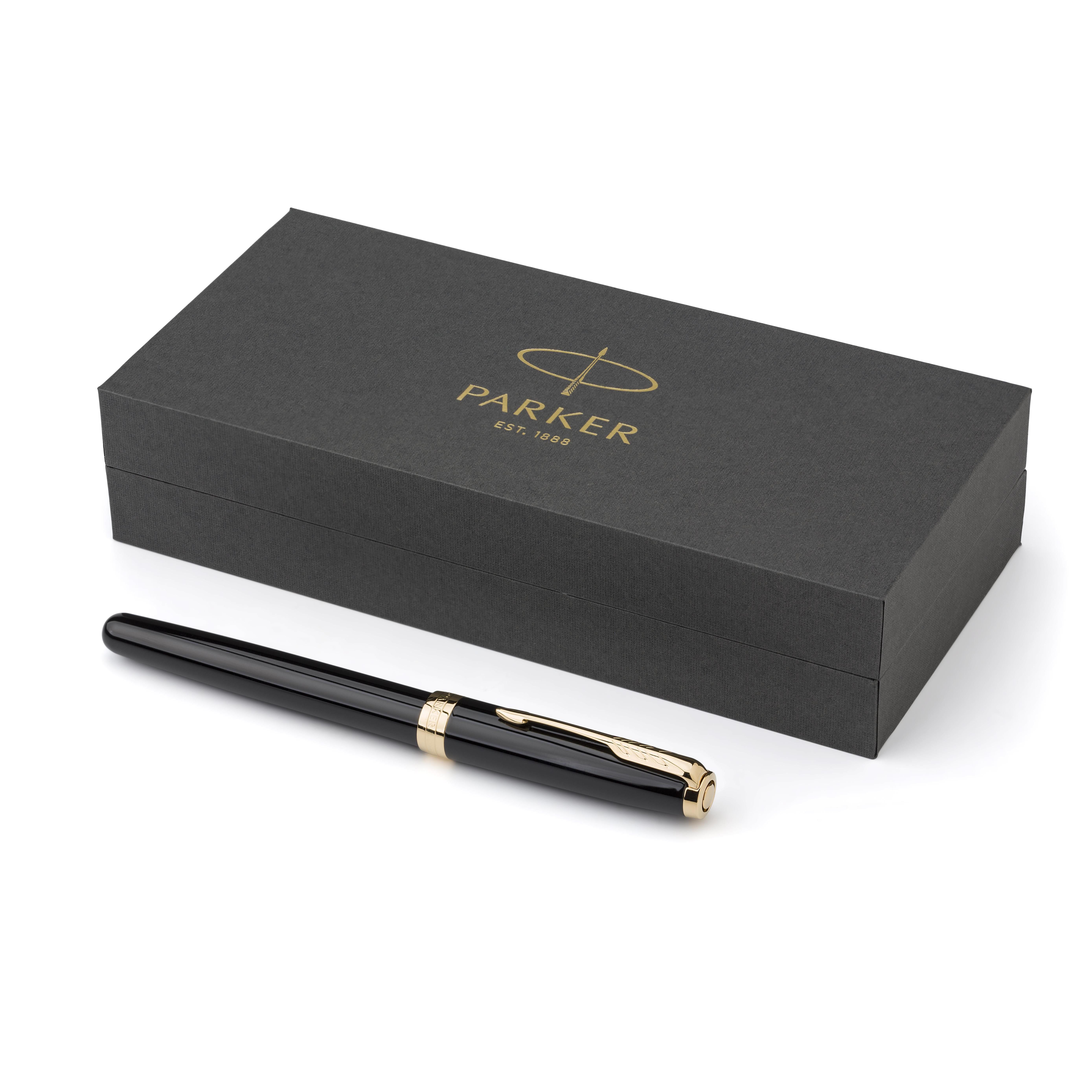 Parker Sonnet Tintenroller | Goldfarbene Zierelemente