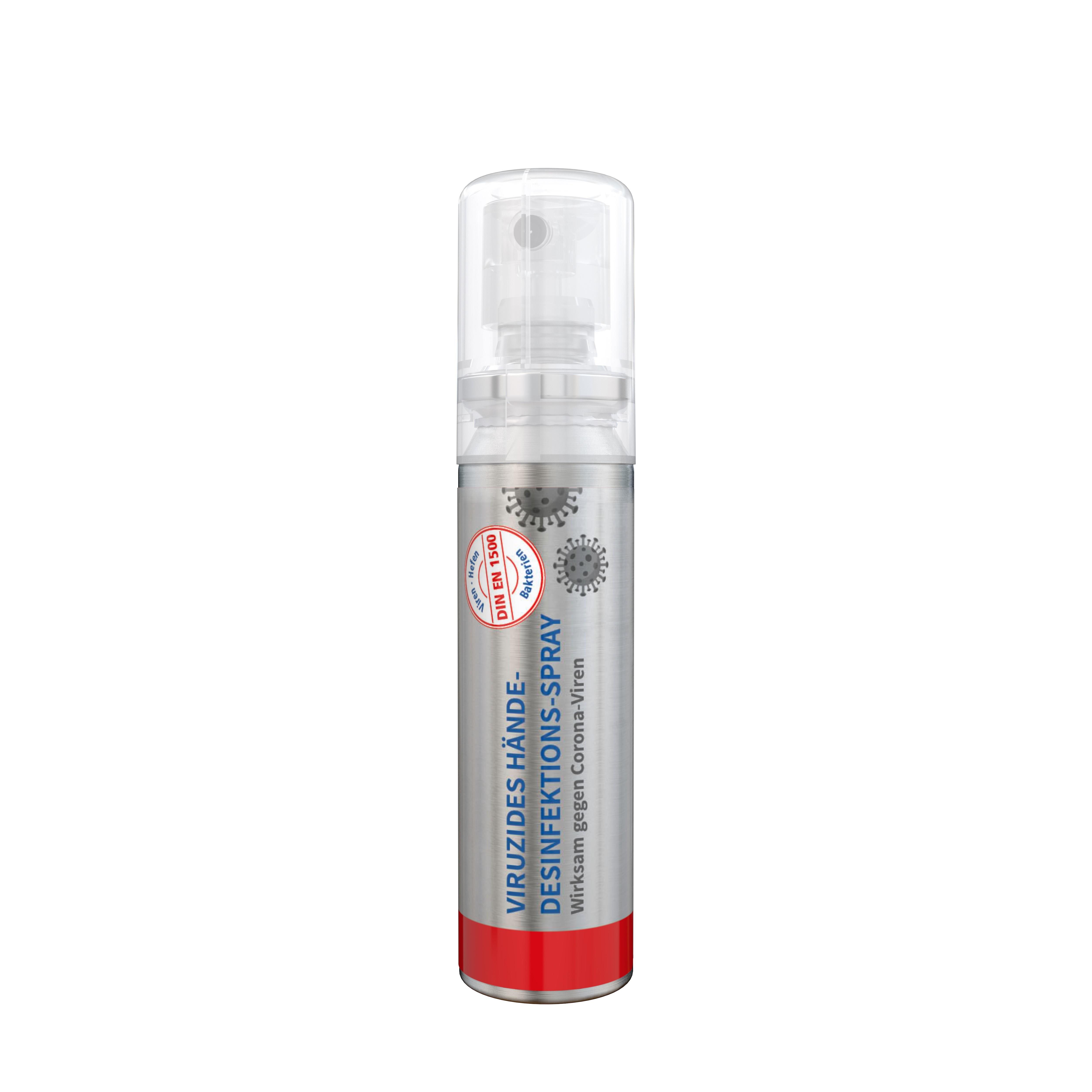 20 ml Spray - Hände-Desinfektionsspray (DIN EN 1500) - Body Label transparent
