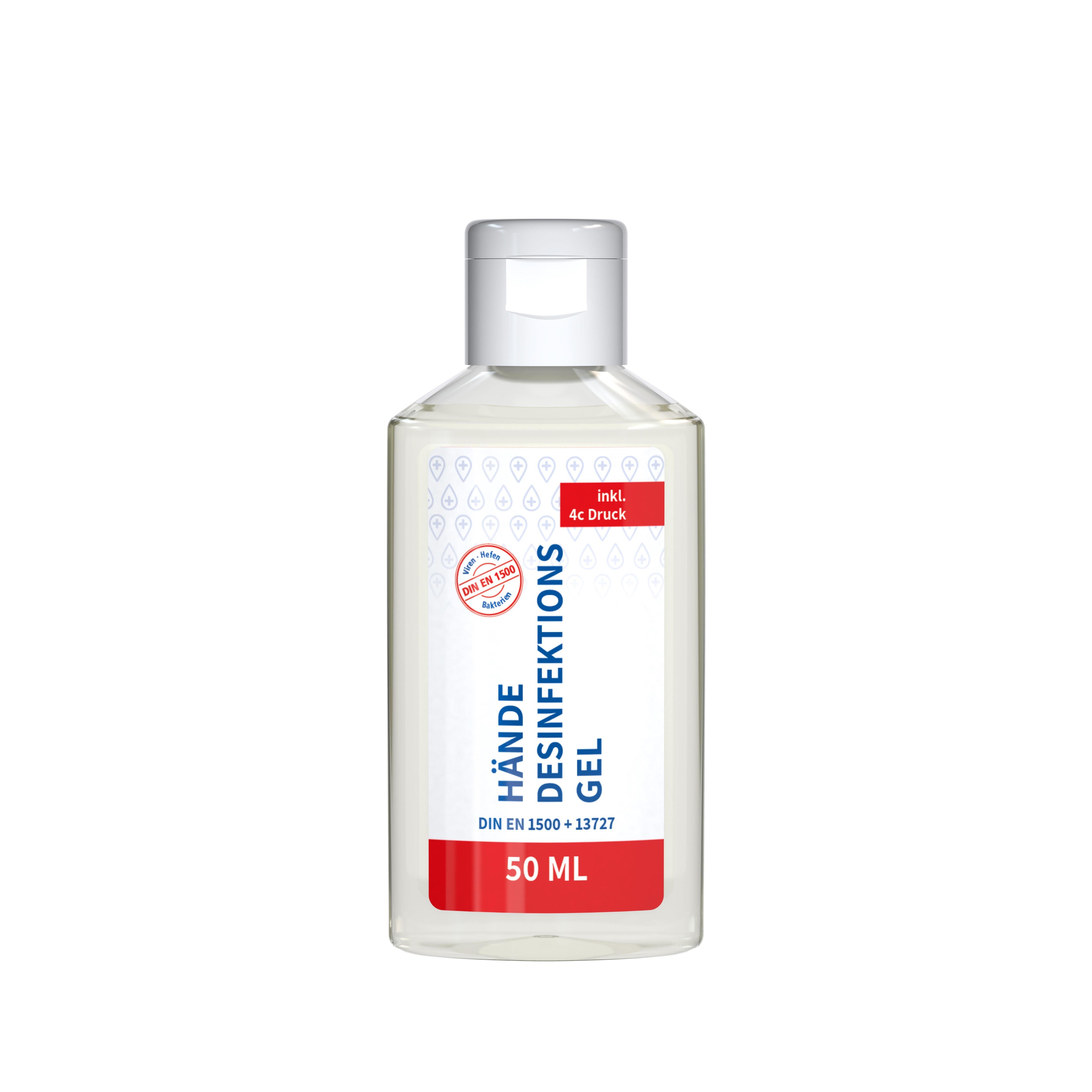 50 ml Flasche - Hände-Desinfektionsgel (DIN EN 1500) - Body Label