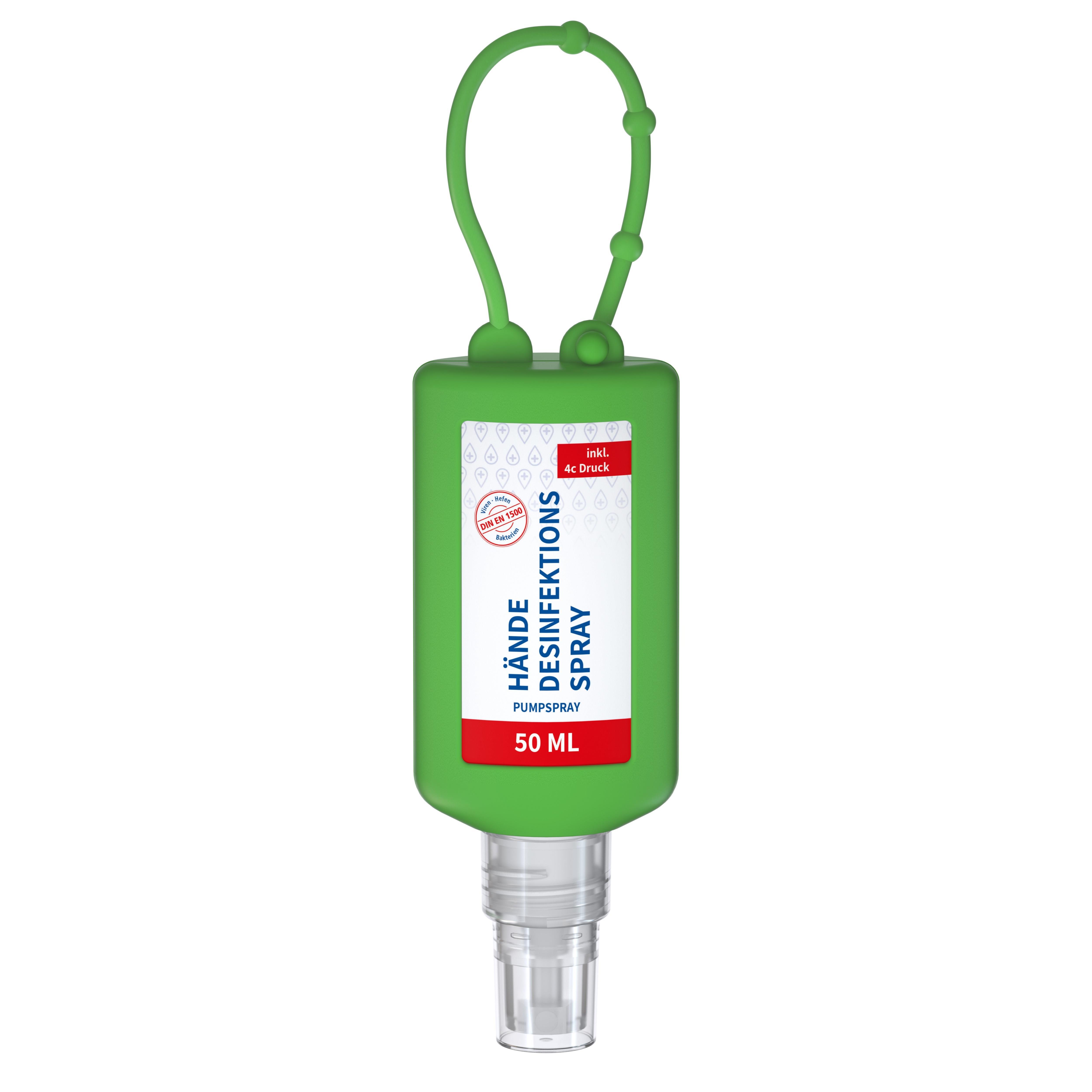 50 ml Bumper grün - Hände-Desinfektionsspray (DIN EN 1500) - Body Label