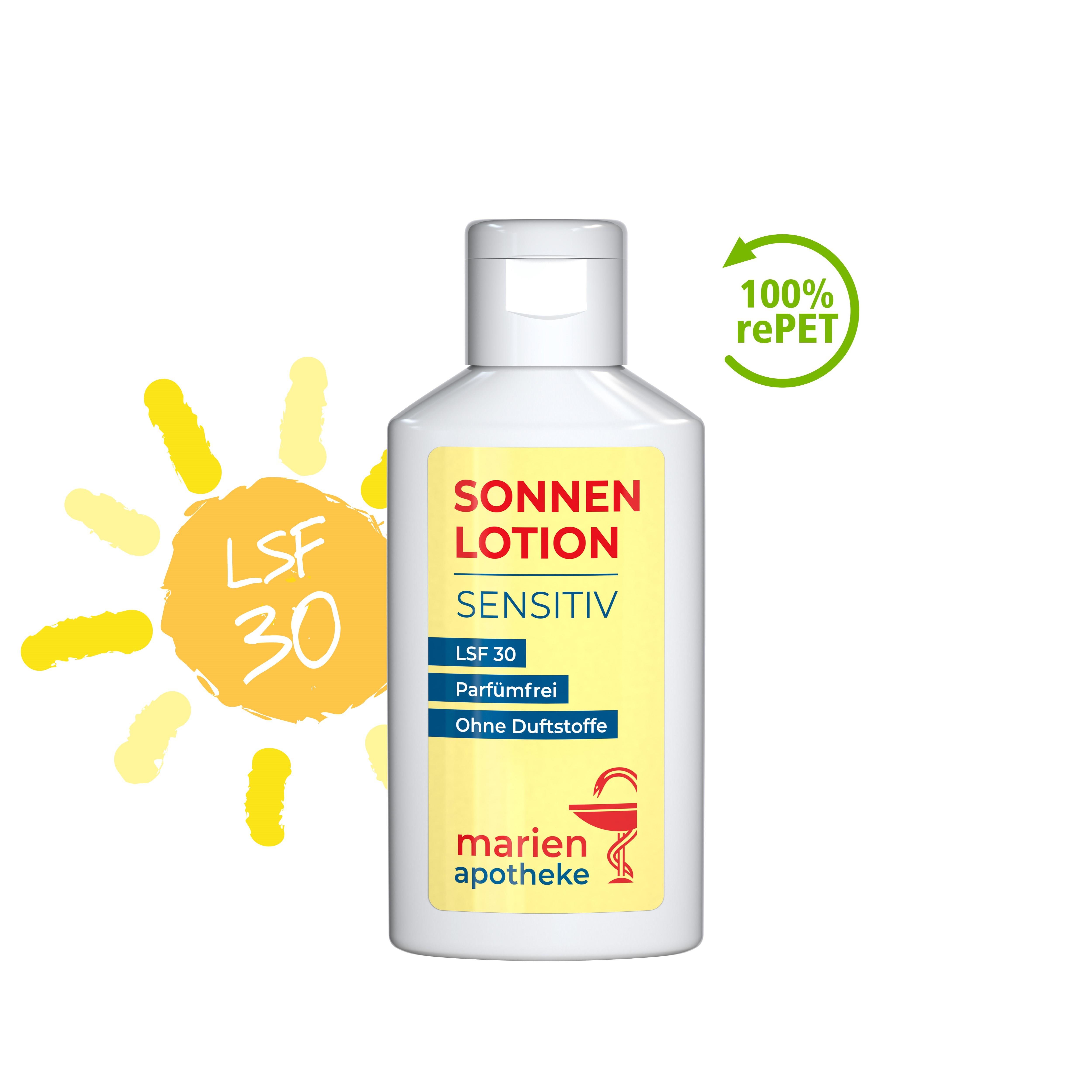 50 ml Flasche - Sonnenmilch LSF 30 (sensitiv) - Body Label