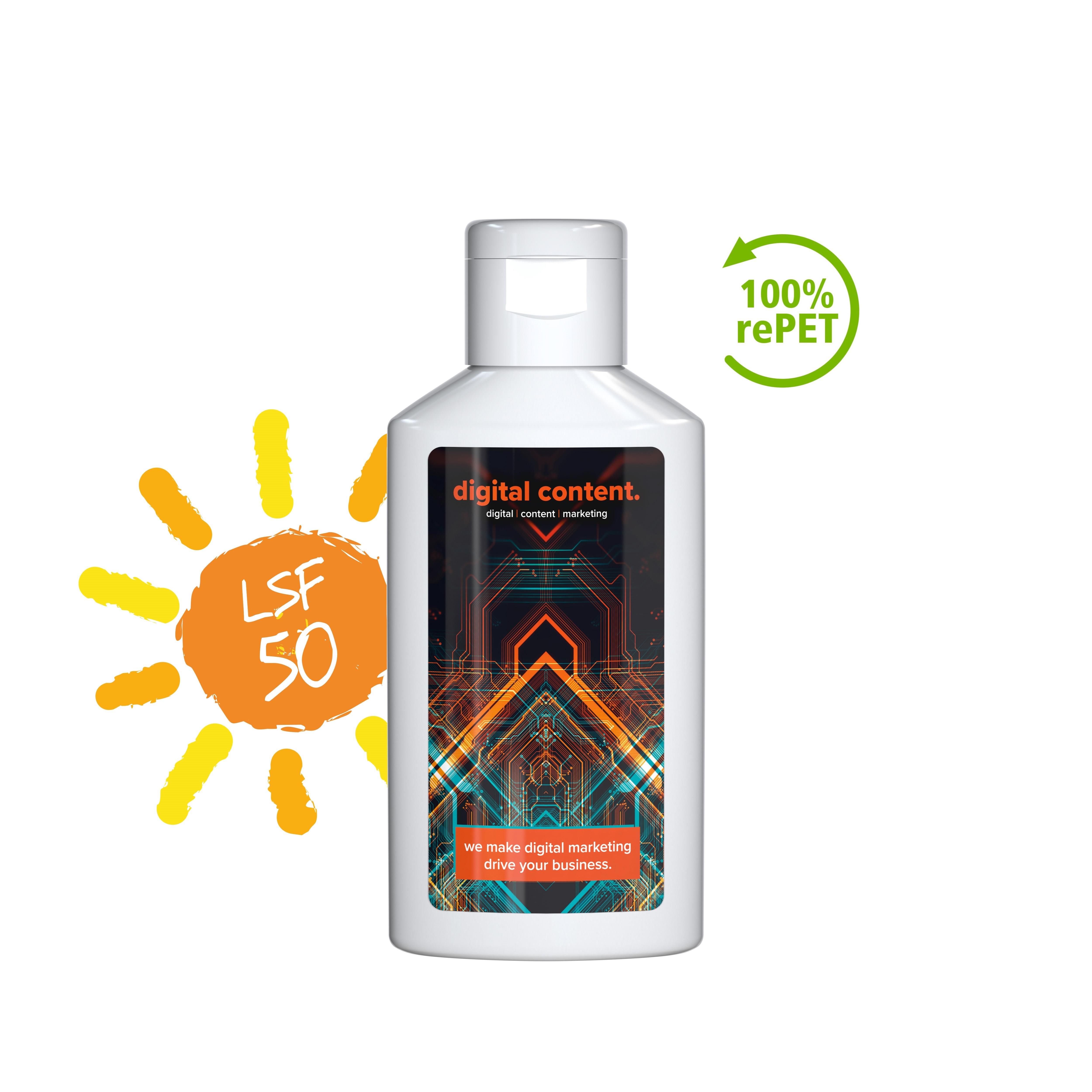 50 ml Flasche - Sonnenmilch LSF 50 (sensitiv) - Body Label