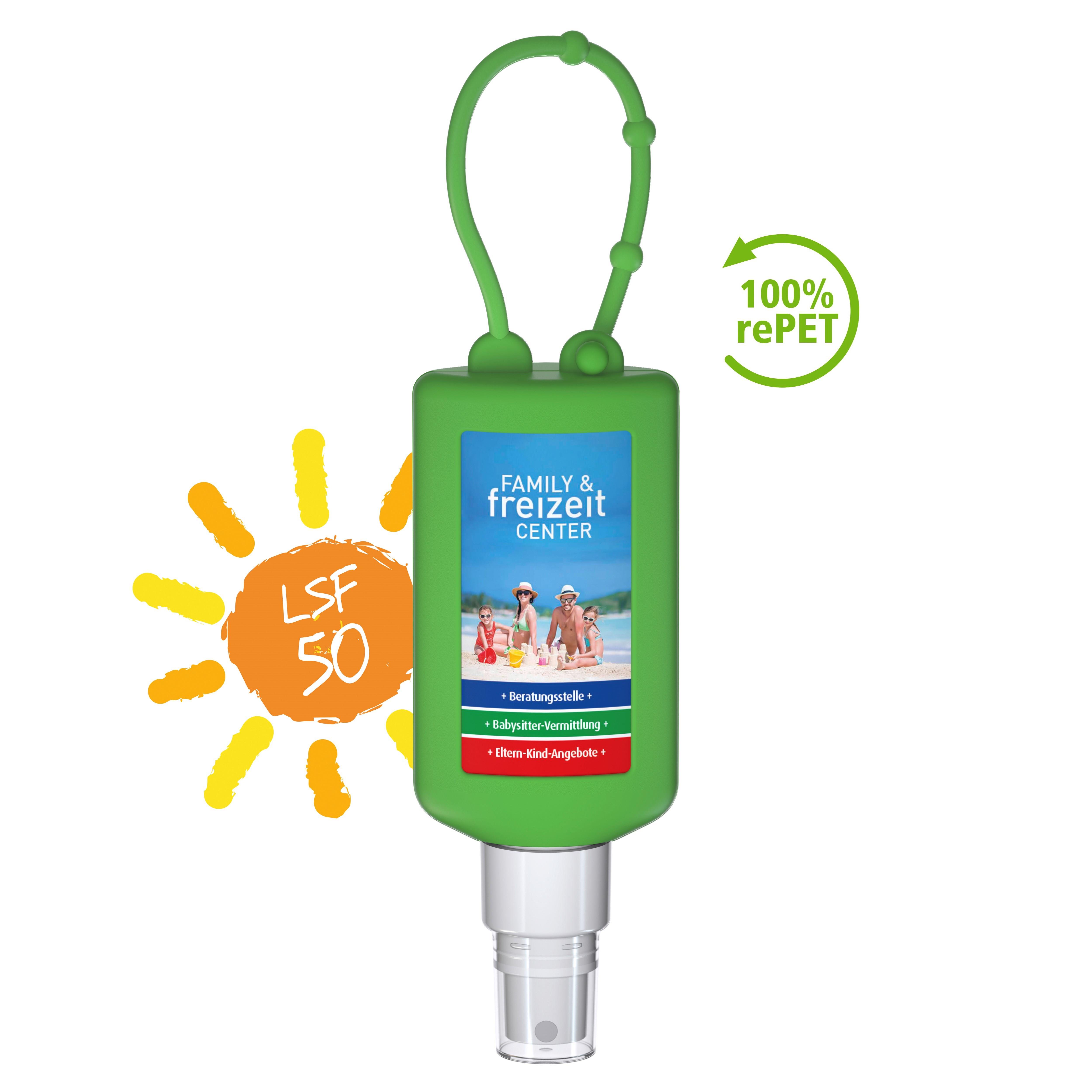 50 ml Bumper grün - Sonnenschutzspray LSF 50 - Body Label