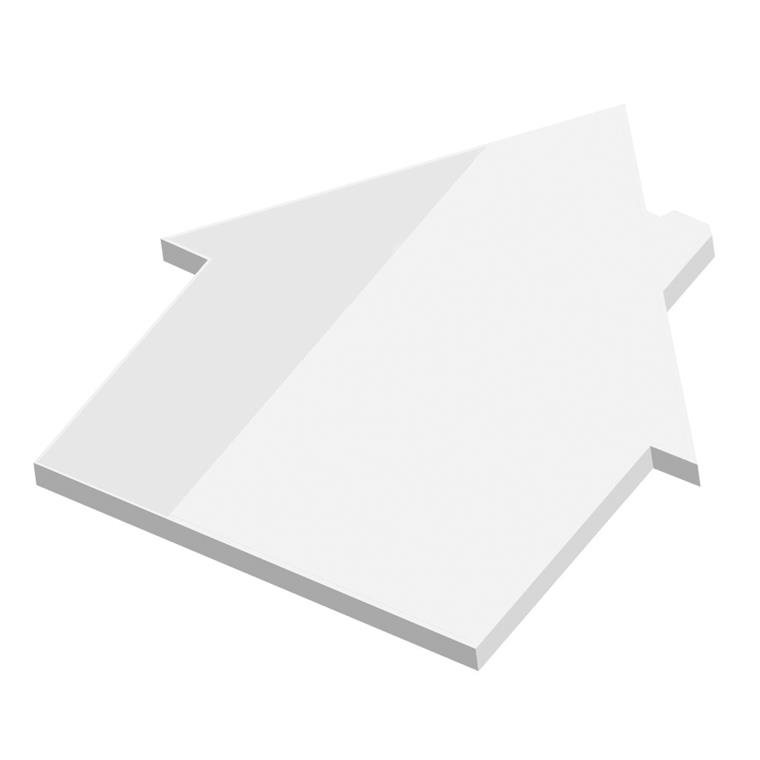 Haftnotizen powerstikkies formgestanzt ´Haus´, 50 Blatt