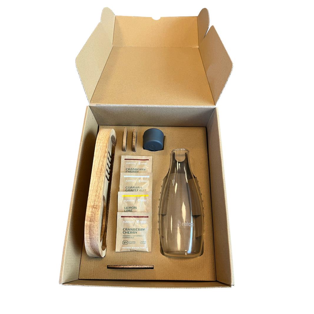 RETAP - Wooden Tray Set mit 0,5 Liter Edelstahl bottle