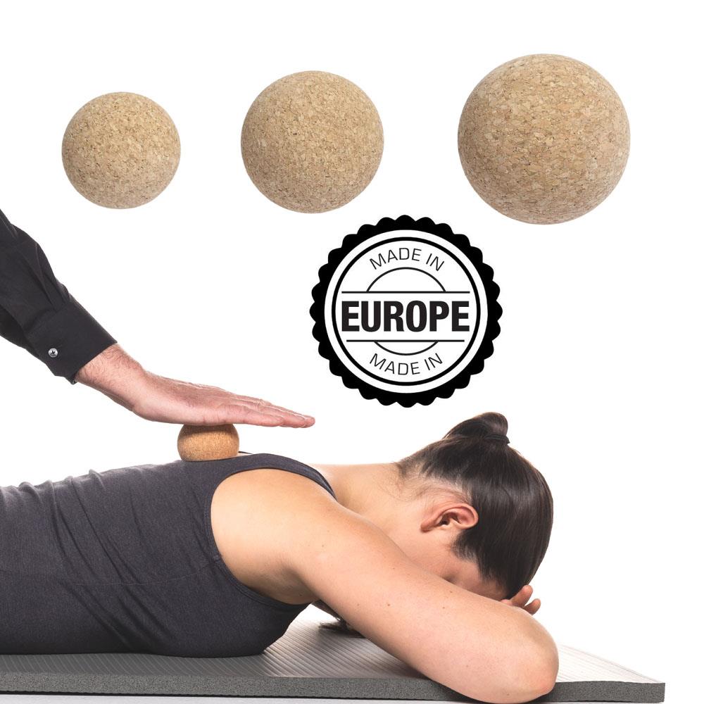 Massageball / Faszienball aus Kork, 7cm, ´Made in Europe´