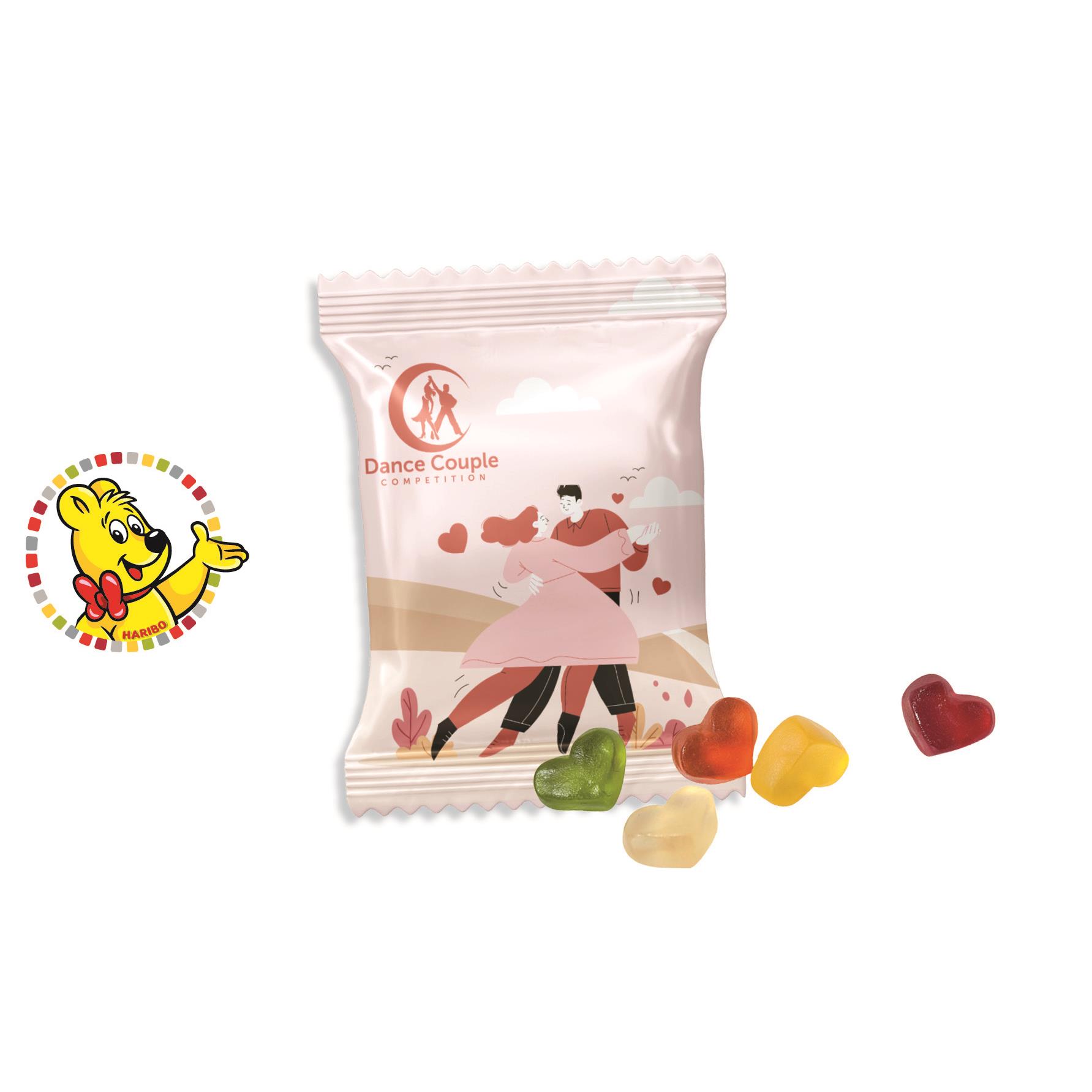 HARIBO Standardformen Werbetüte,   15 g, Inhalt: HARIBO Herzen sortenrein